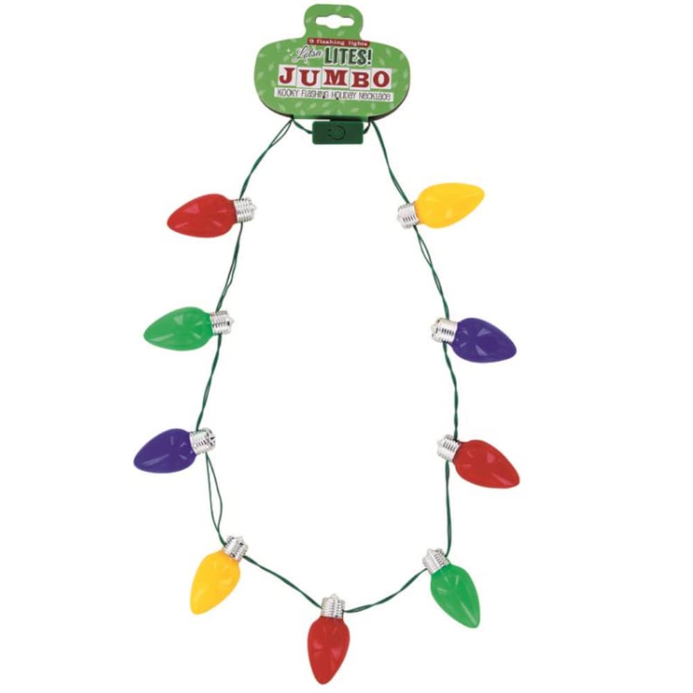 Lotsa LITES! DM Merchandising Jumbo Flashing Led Light Necklace Multicolored Batteries Included Pack of 24