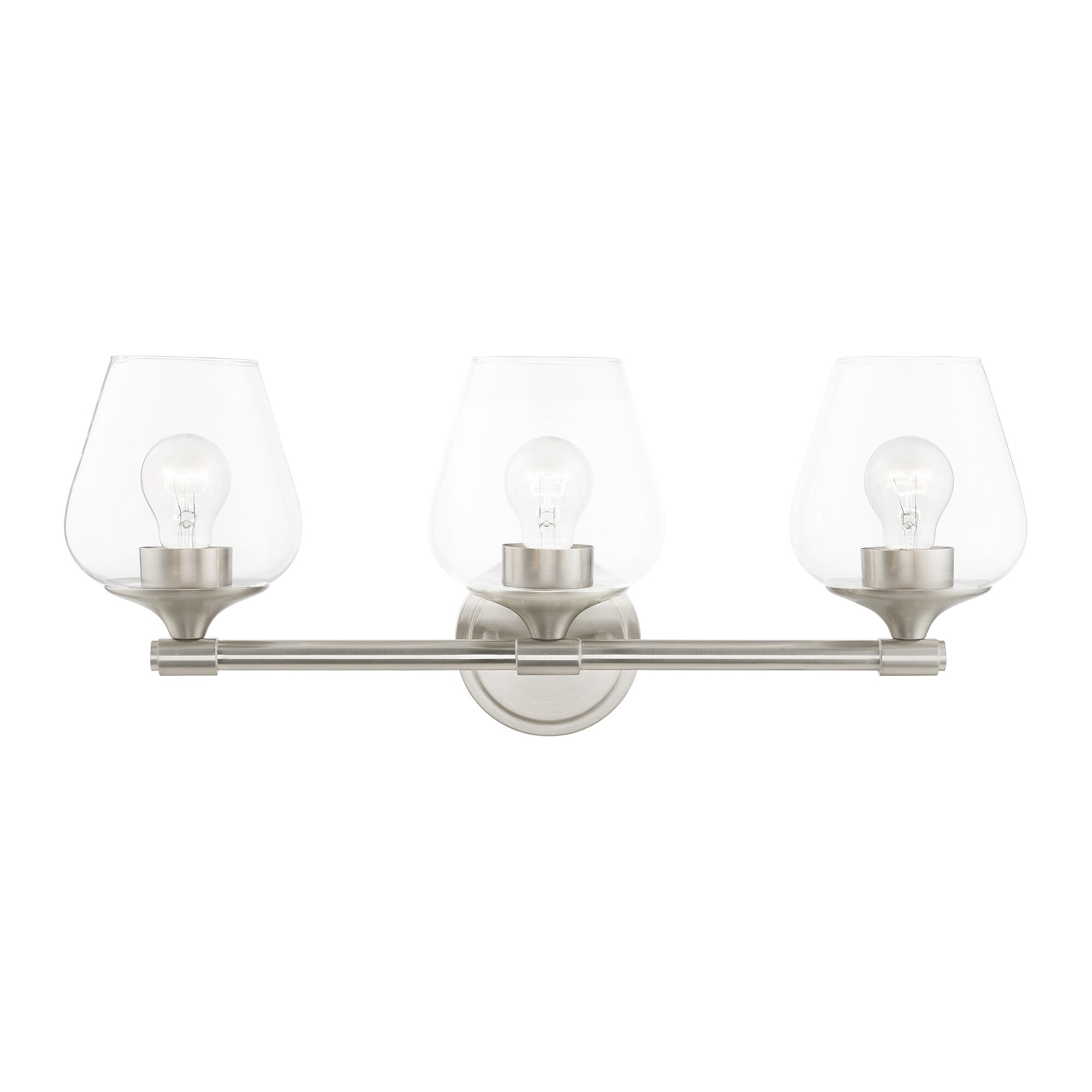 Livex Lighting 17473-91 Willow 23-in 3 -Light Brushed Nickel Transitional Vanity light