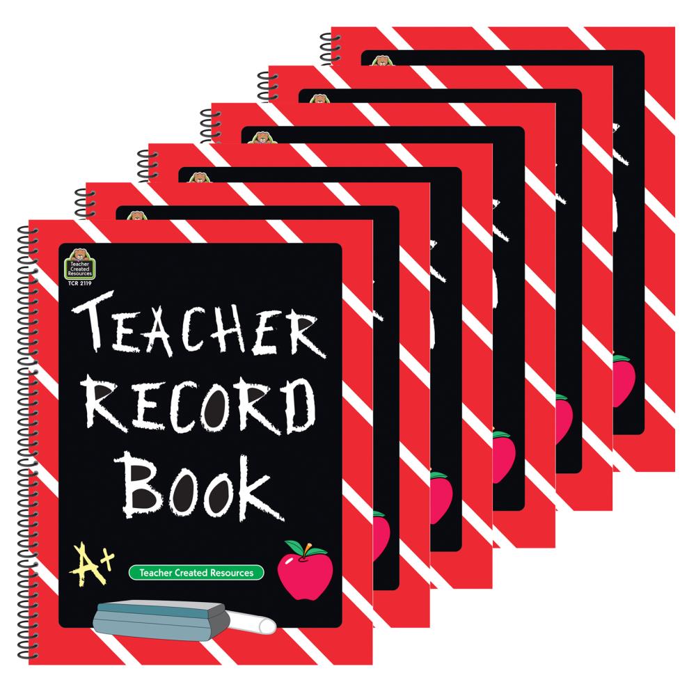 Teacher Created Resources Chalkboard Teacher Record Book, Pack of 6 in