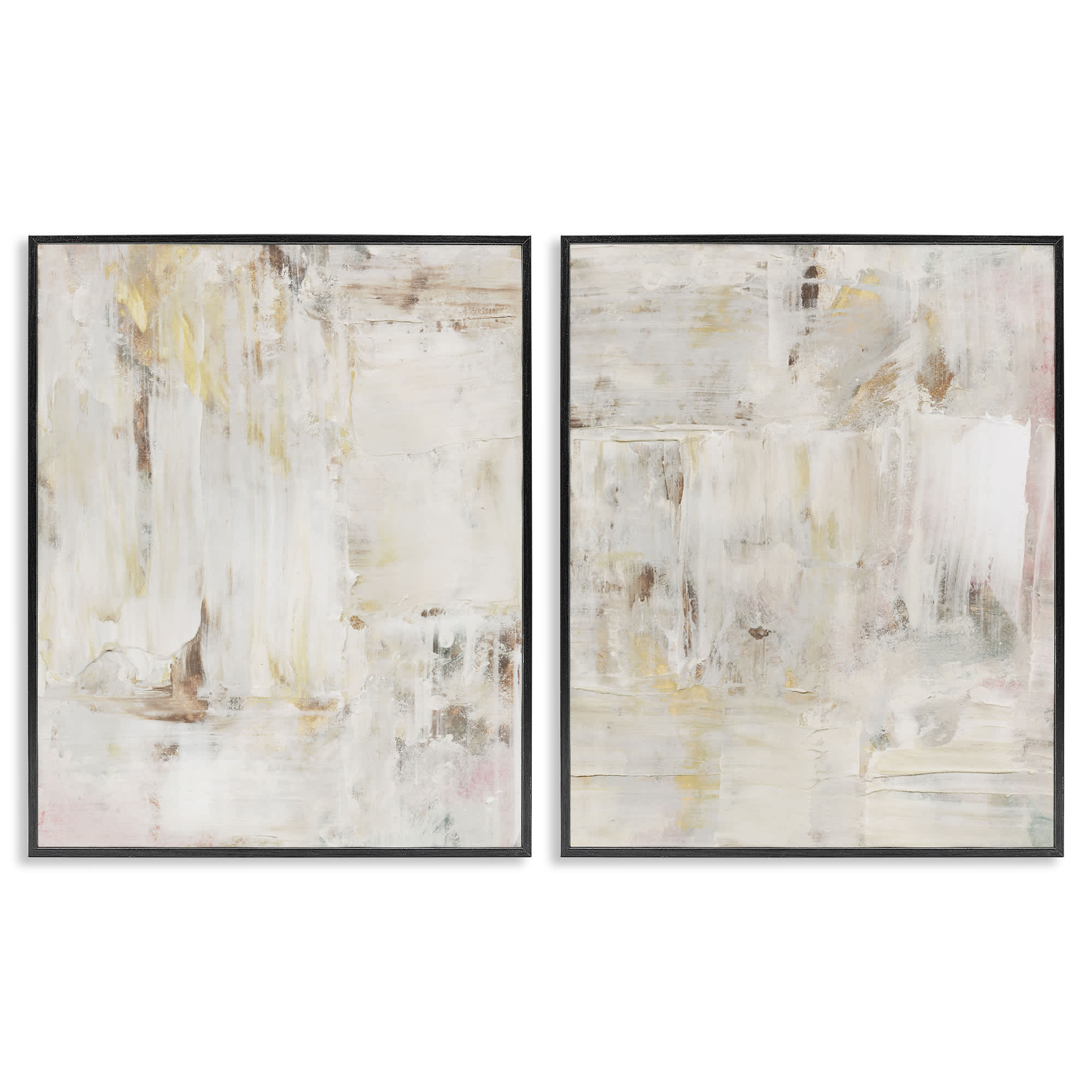 Stupell Industries B2-772-FR-2PC-24X30 Contemporary Muted Abstracts 2 Piece Black Framed Giclee Art Set By Victoria Barnes 24 x 30