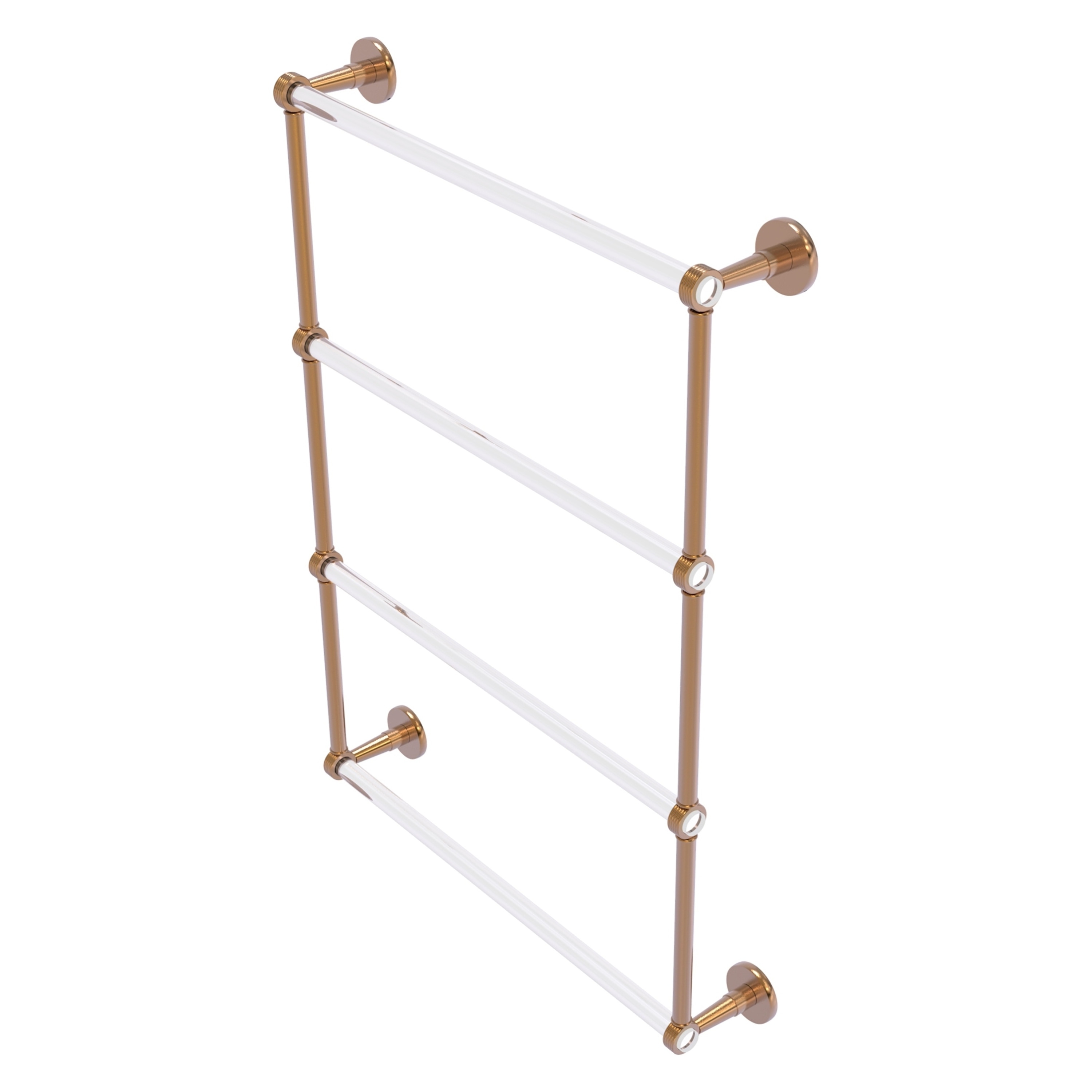 Allied Brass CV-28G-24-BBR Clearview 24-in double Brushed Bronze Wall mount 4-tier Towel Bar