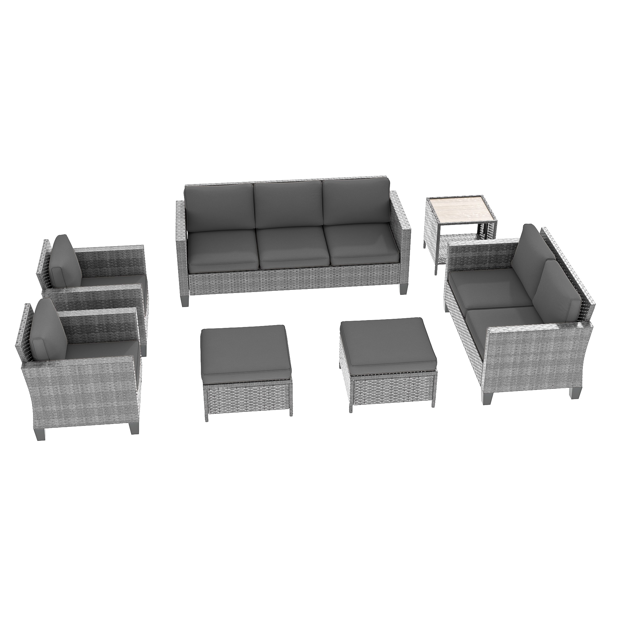 Sonkuki SD-PS-115HGY-S3T3 Patio-Conversation-Sets - View #3