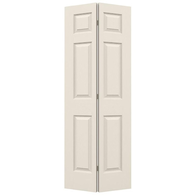 Bi-fold Closet Door Six Panel Primed White NEW  18 x 80"