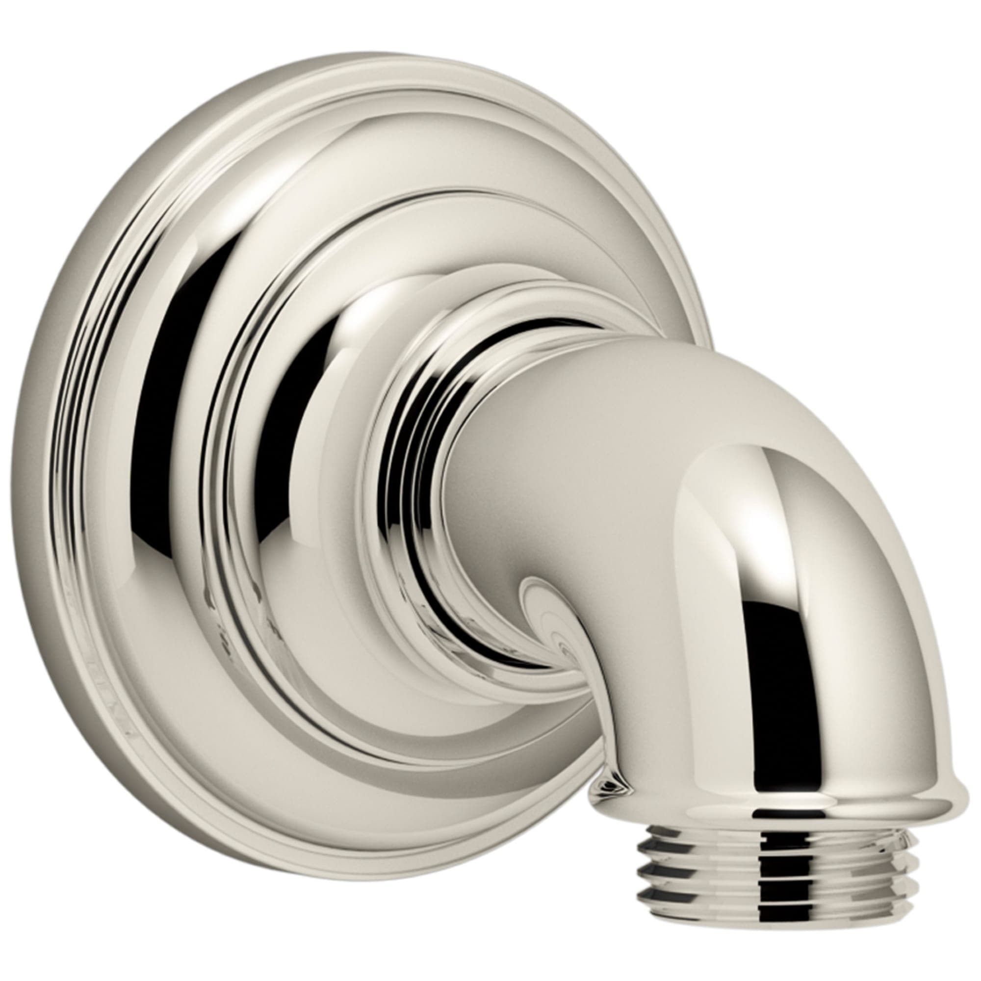 KOHLER 72796-SN Artifacts Vibrant Polished Nickel 2.688-in Universal Shower Faucet Elbow 0.5-in -ID
