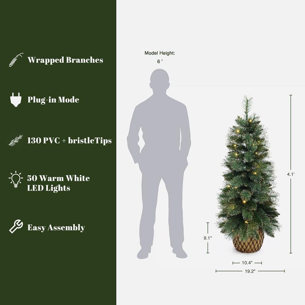LuxenHome WHAP2457 Artificial-Christmas-Trees - View #2