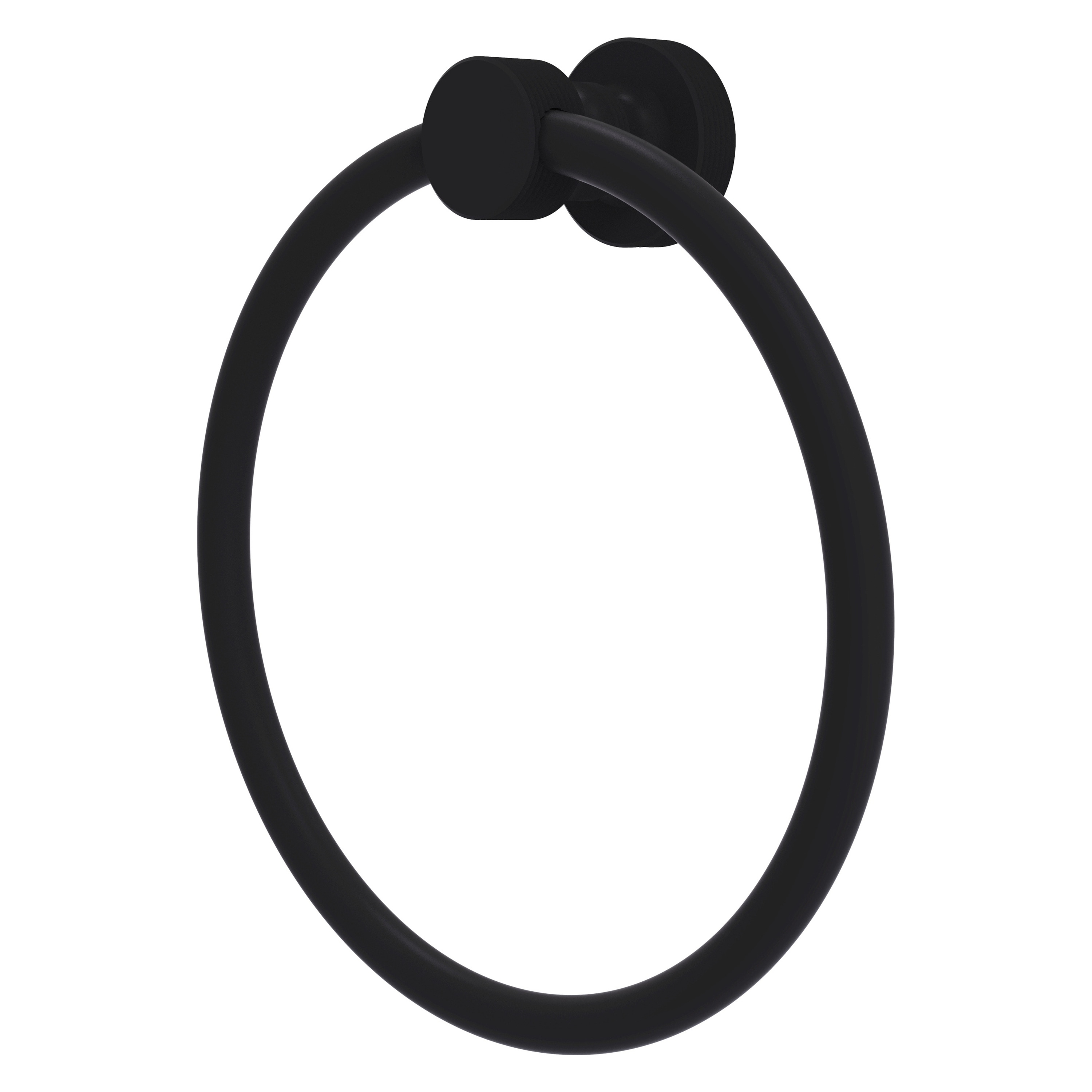 Allied Brass FT-16-BKM Foxtrot Matte Black Wall mount Single Towel Ring