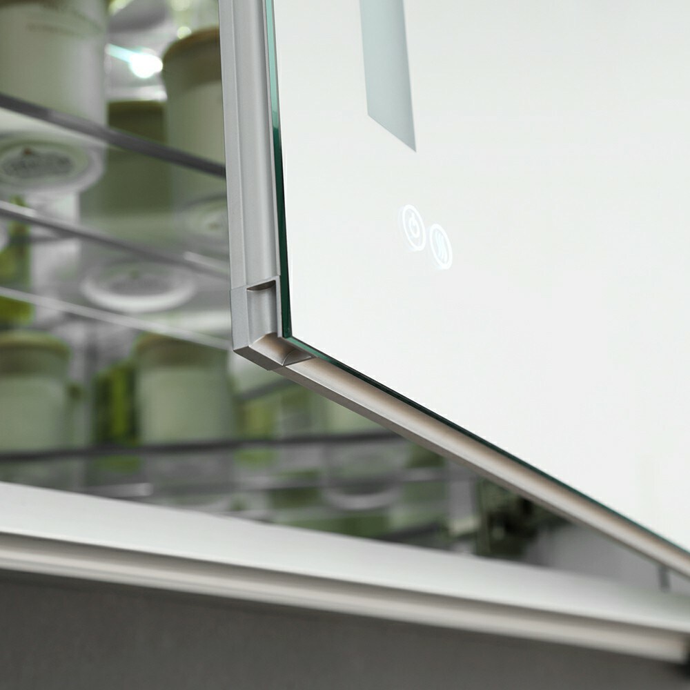 Elegant 24x36 Frameless LED Mirrored Medicine Cabinet with Digital Clock