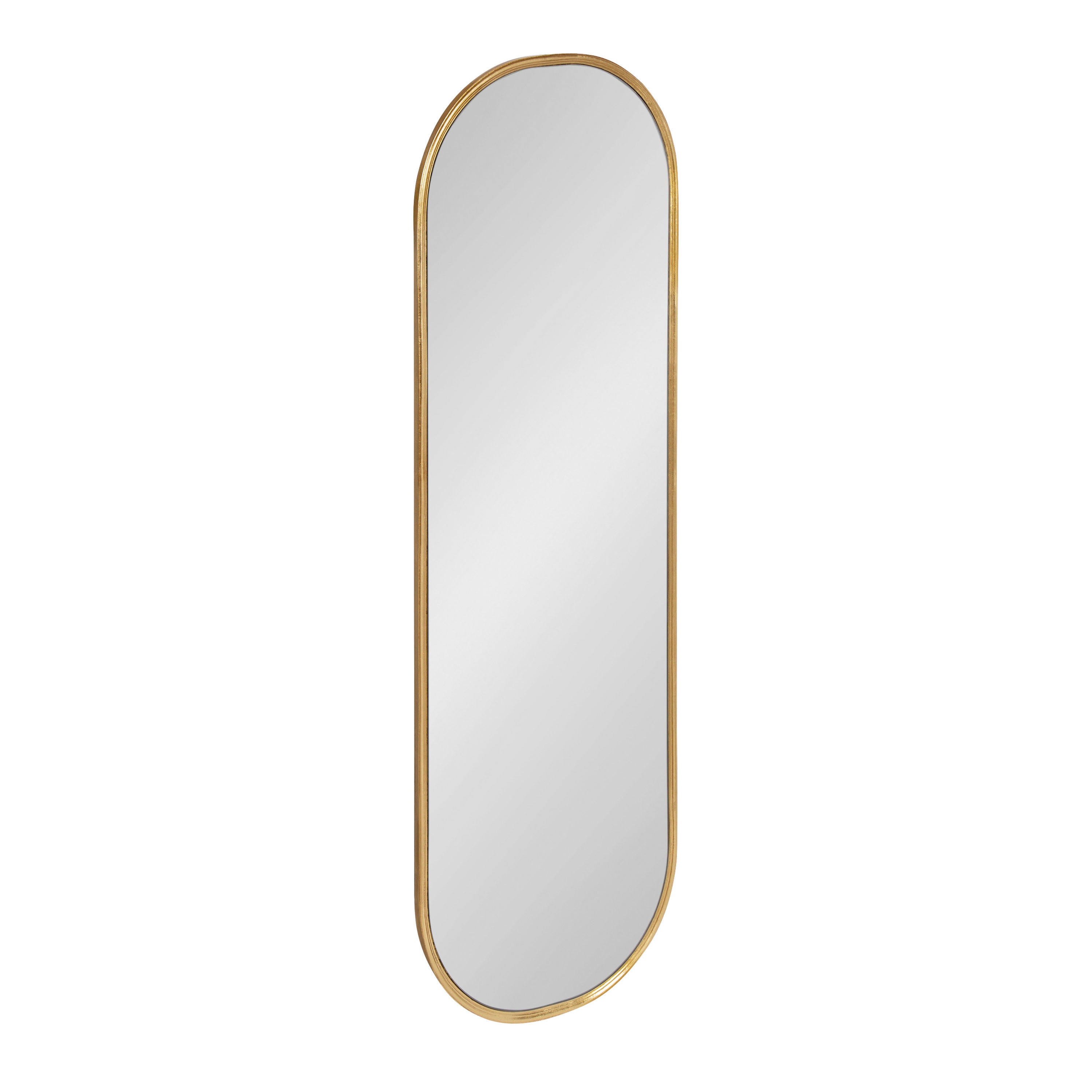 Kate and Laurel Caskill 15.88-in W x 48-in H Oval Gold Framed Full Length  Wall Mirror in the Mirrors department at