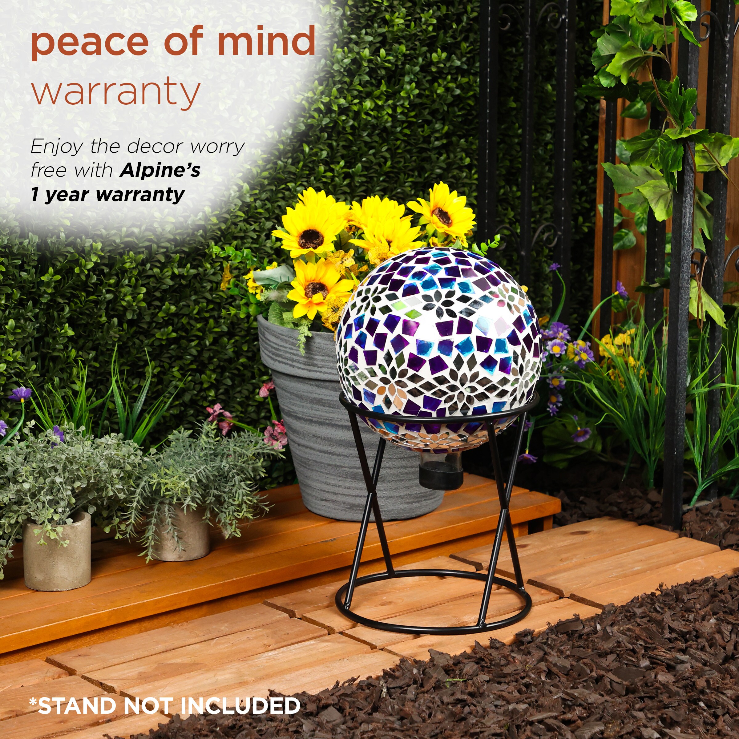 Alpine Corporation HMD218 Gazing-Ball-Stand - View #11