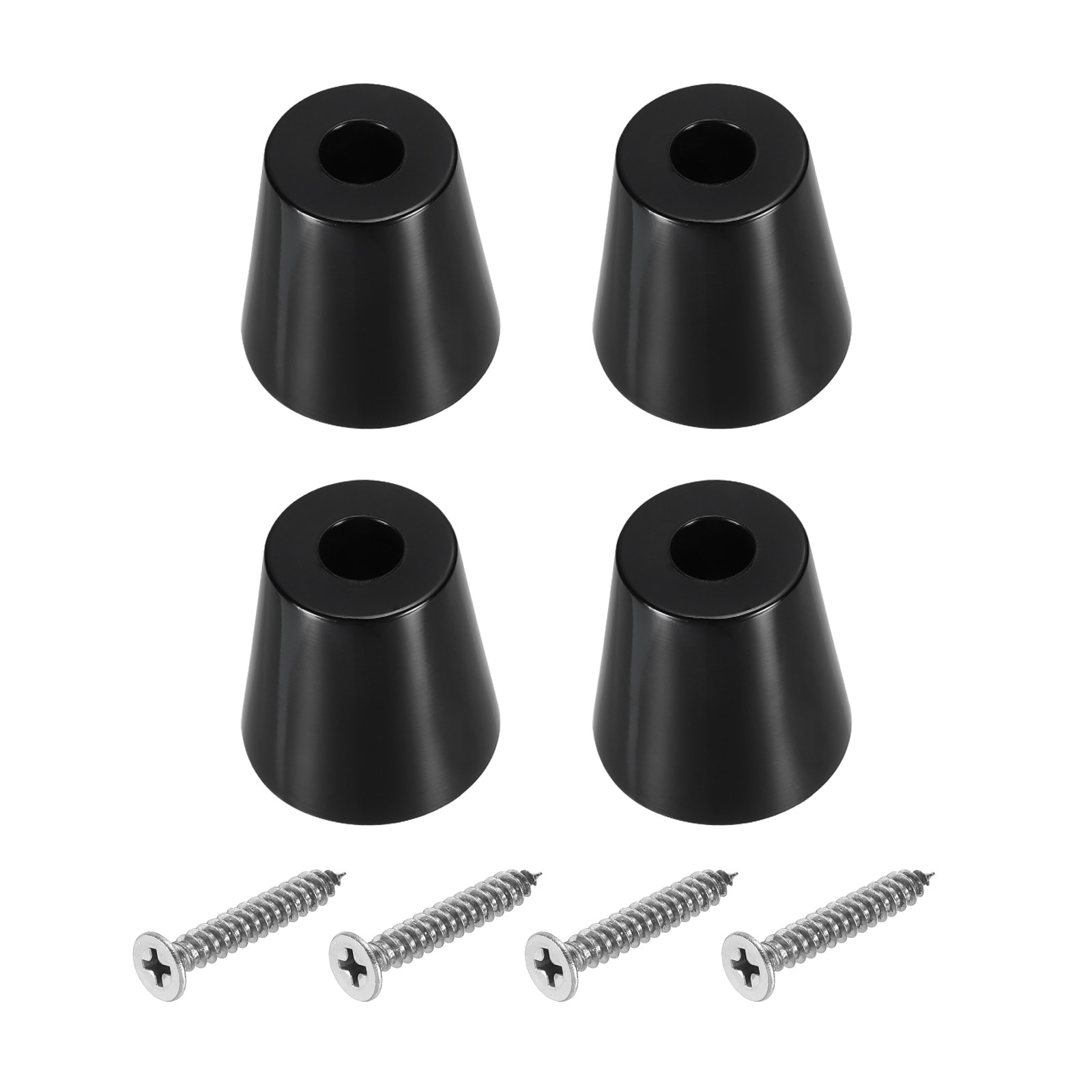 PATIKIL - Cutting Board Feet 4pcs Round Rubber Feet Bumpers Non Slip Bumper Pads with Stainless S...