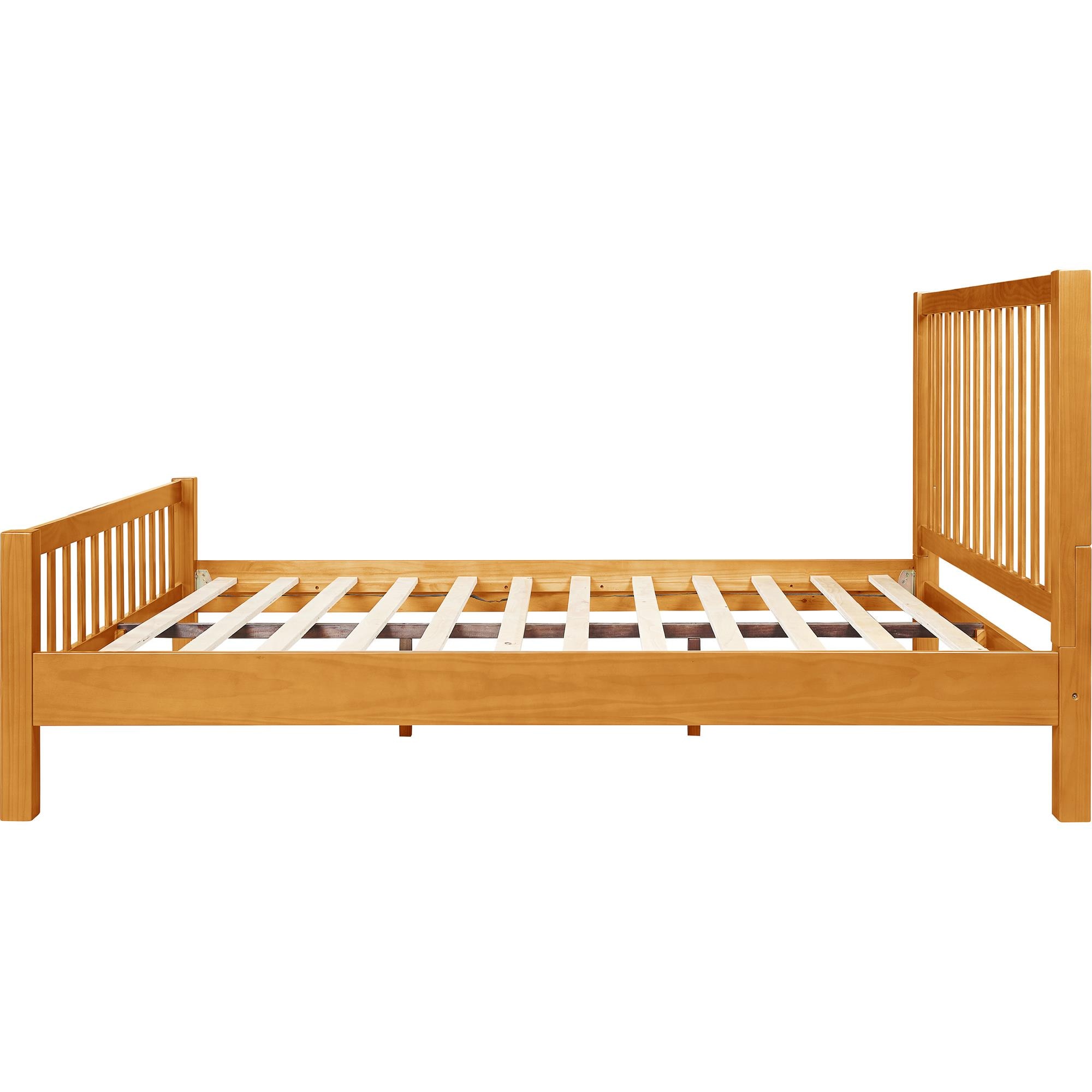 Camden Isle Contemporary King Platform Bed In Oak Brown Stained Finish 