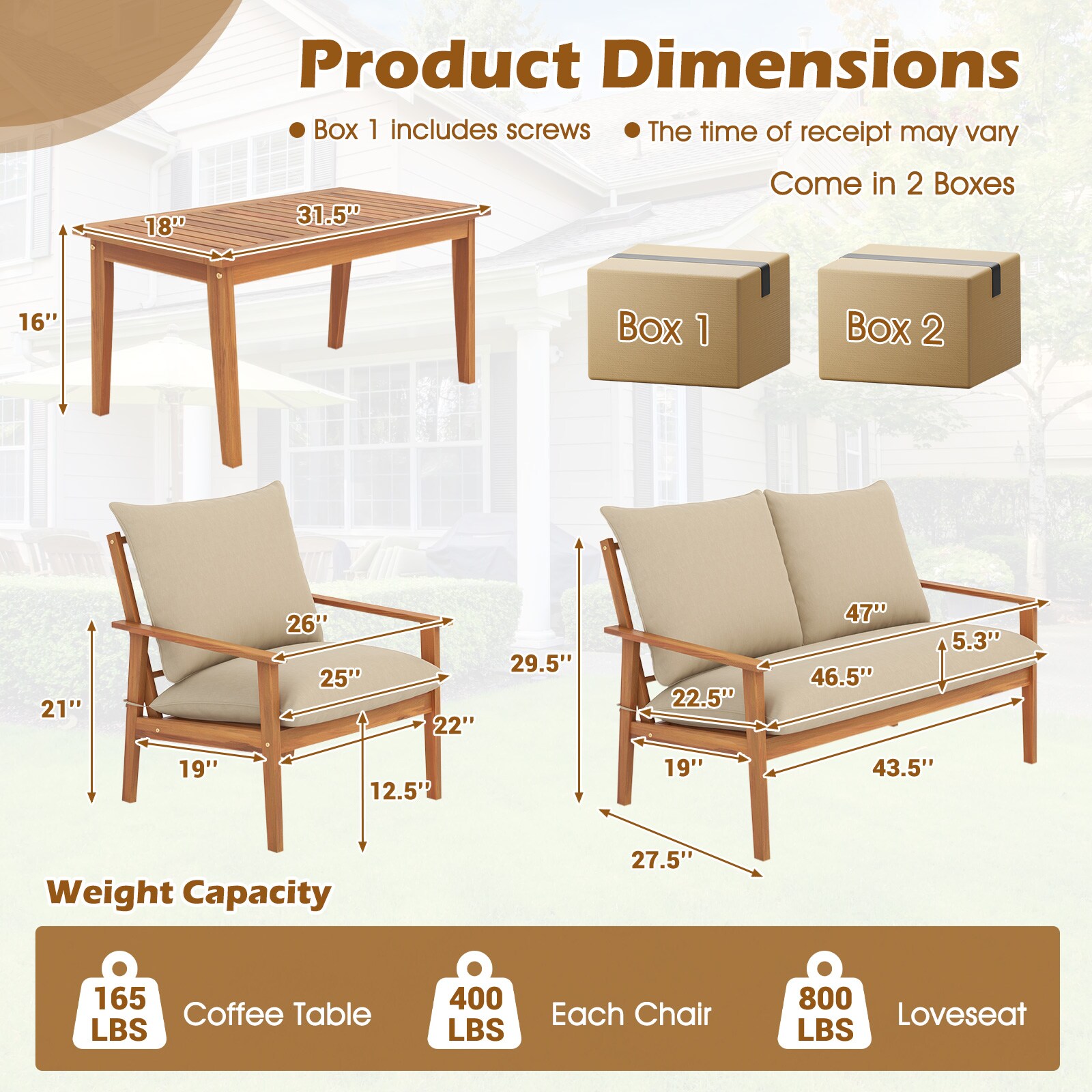 Ayelon 977WHLW4KHW72 Patio-Conversation-Sets - View #4
