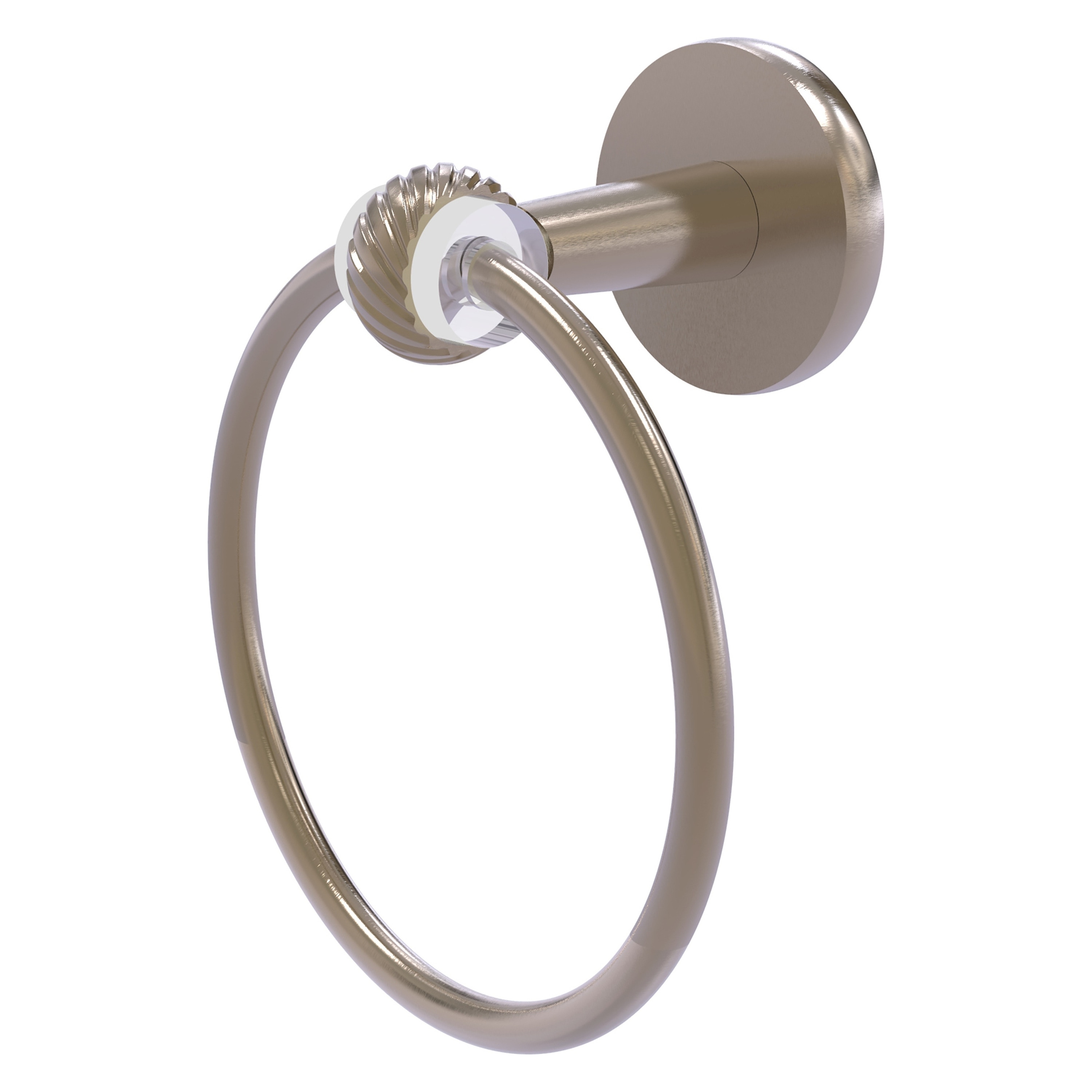 Allied Brass CV-16T-PEW Clearview Antique Pewter Wall mount Single Towel Ring