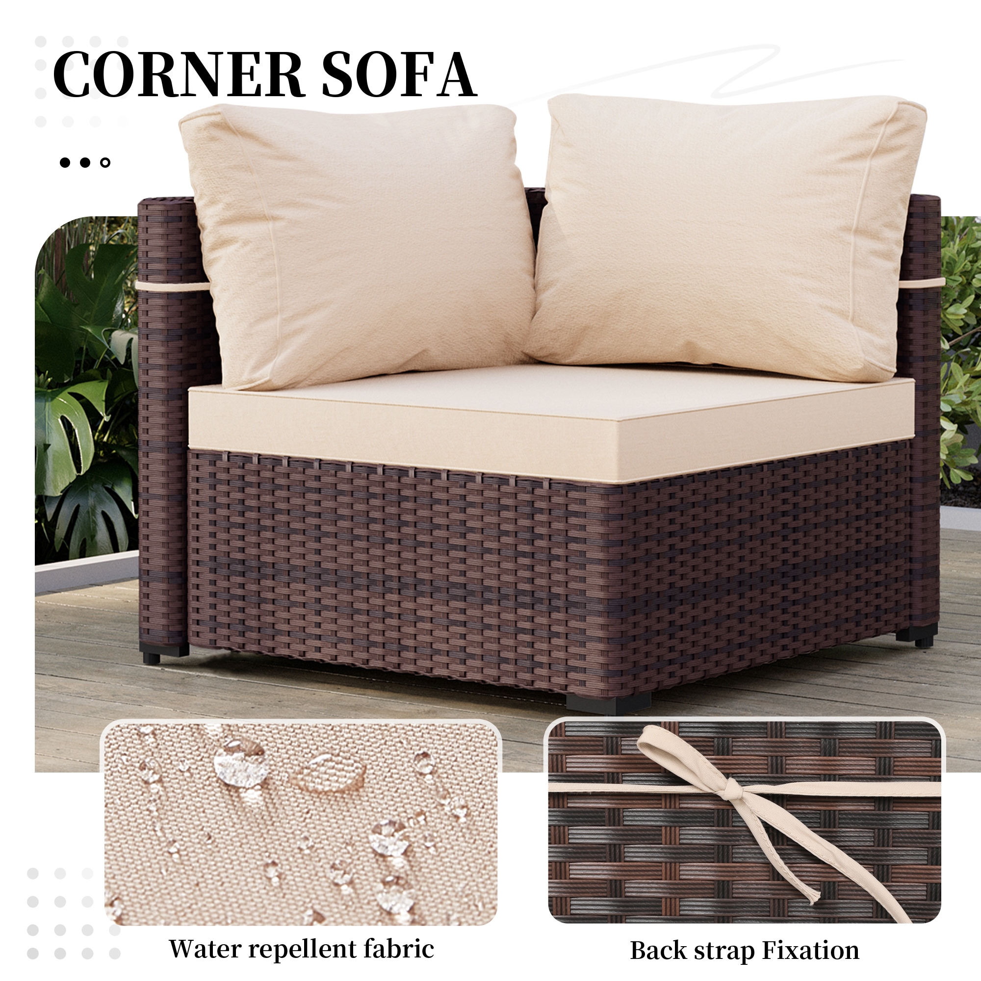 UPHA PL-2CZ-42TPBR-Z1 Patio-Conversation-Sets - View #3