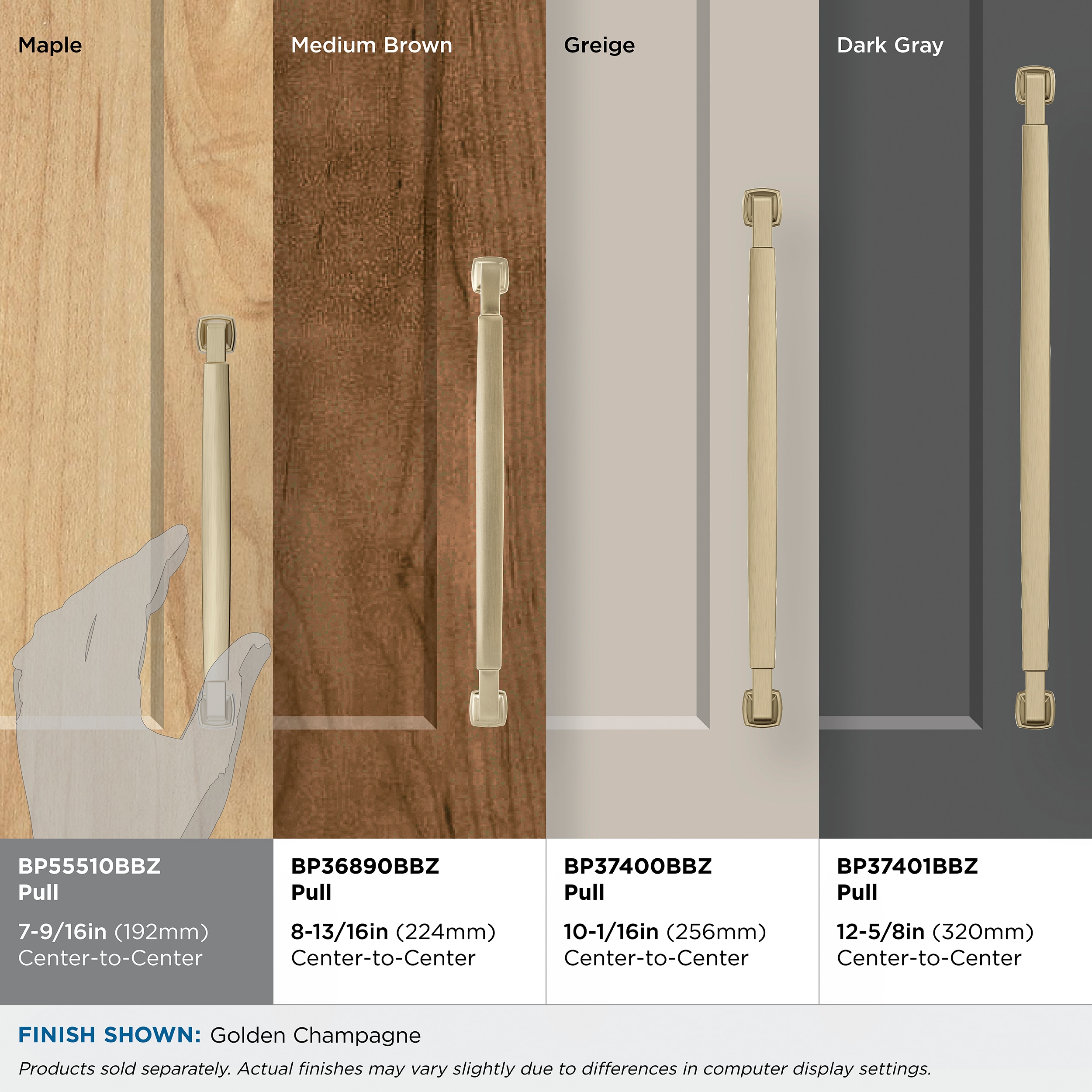 Amerock BP55510BBZ Cabinet-Pulls - View #6