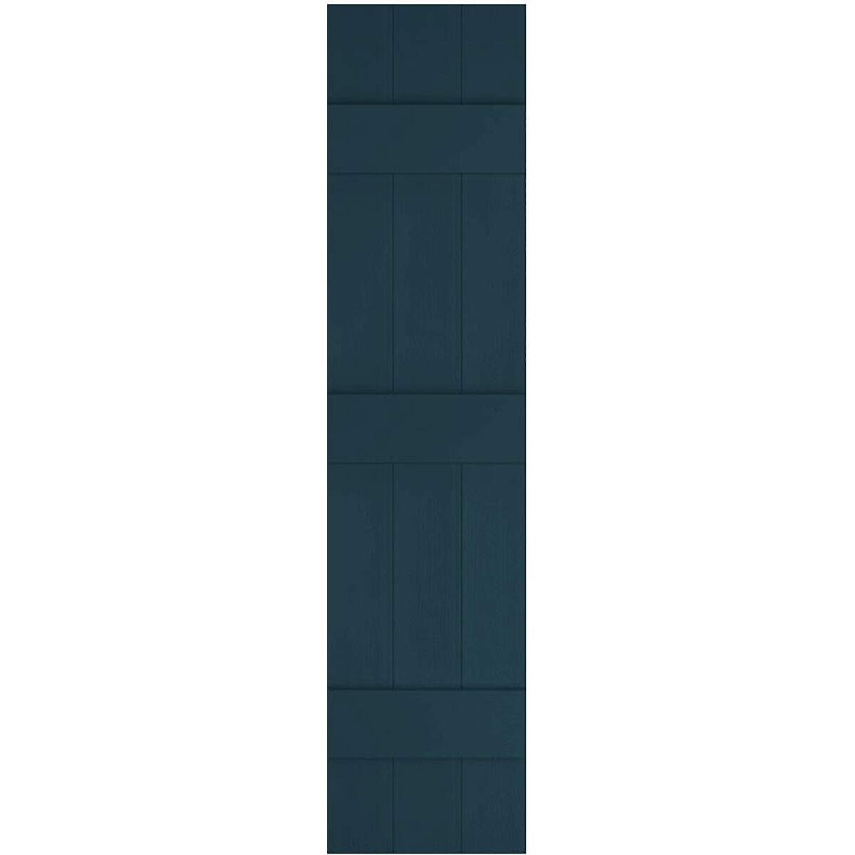Ekena Millwork LJ3C10X07300MB Lifetime Custom Three Board Joined 10.5-in W x 73-in H Midnight Blue Board and Batten Exterior Shutters (2-Pack)