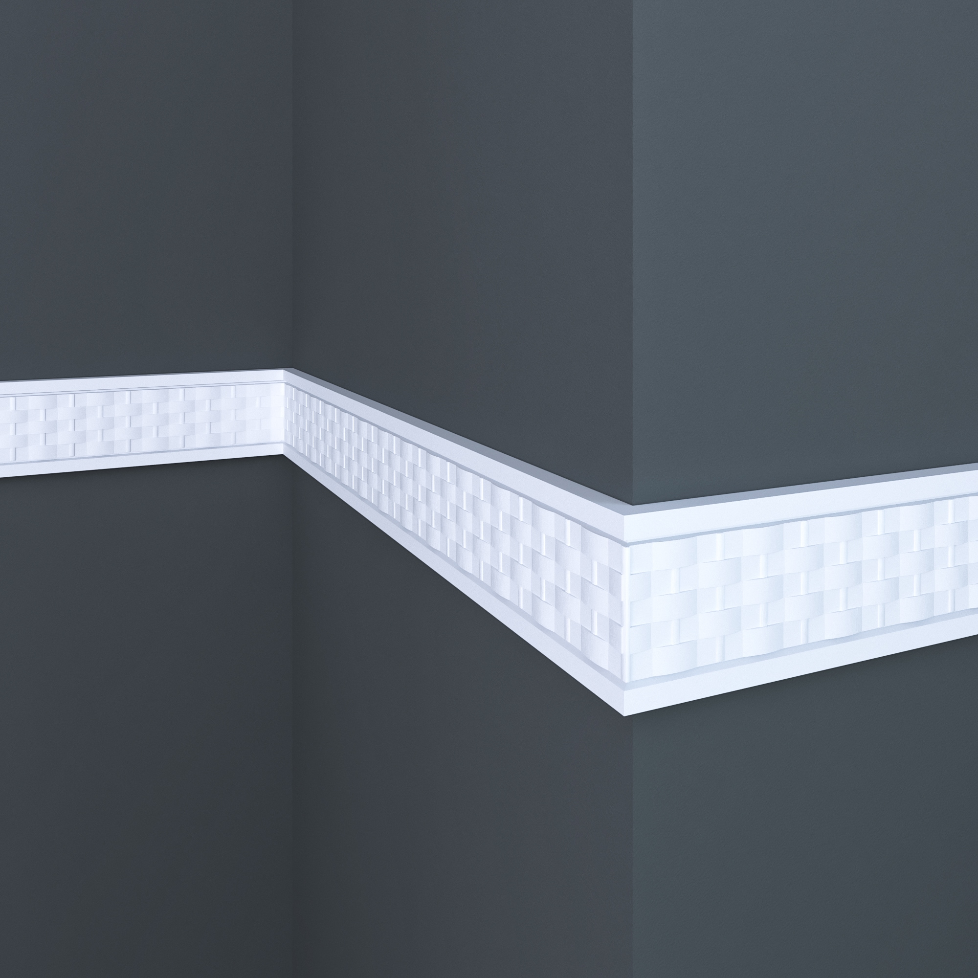 Ornamental Mouldings 990-8WHW Chair-Rail-Moulding - View #3
