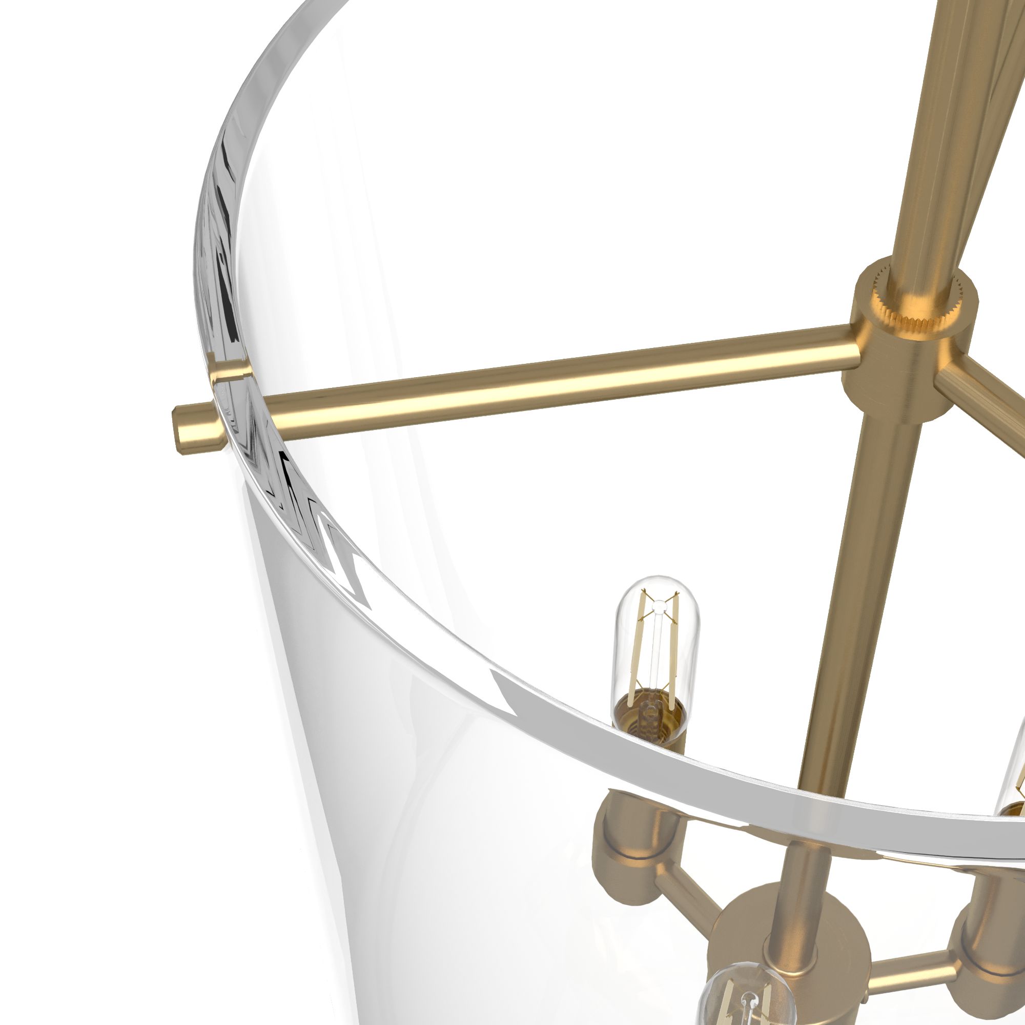 Alturas Gold 3-Light Glass LED Pendant