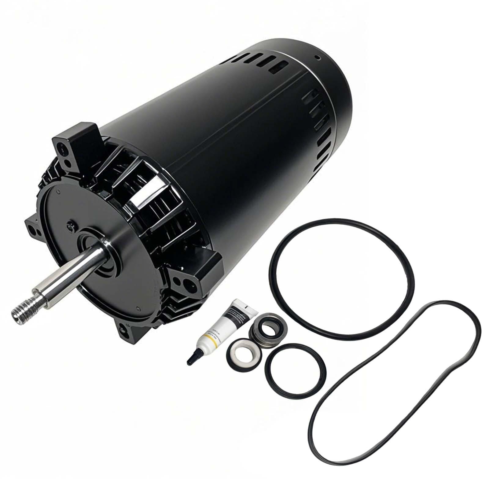 Anqtovp  1 Hp Up Rated Pool Pump Motor Replacement for Century Hayward Super Pump Super II Max Flow 115230V 3450 RPM 56J Frame With Seal Kit 1 Piece