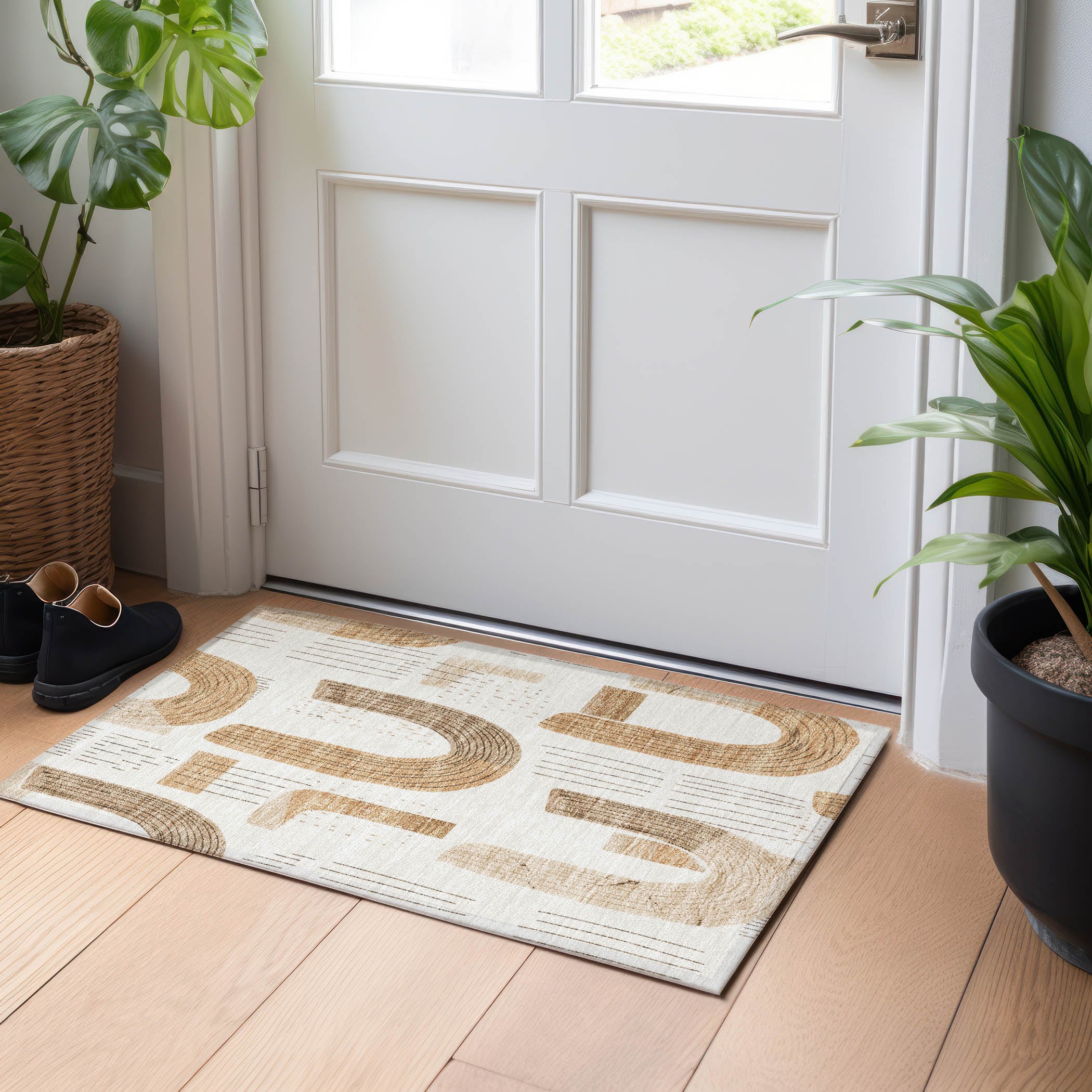 Addison Rugs ACN1698IV20X30 Chantille ACN1698IV 1 x 2 (ft) Loomed Ivory Rectangular Indoor/Outdoor Machine washable Pet Friendly Area rug