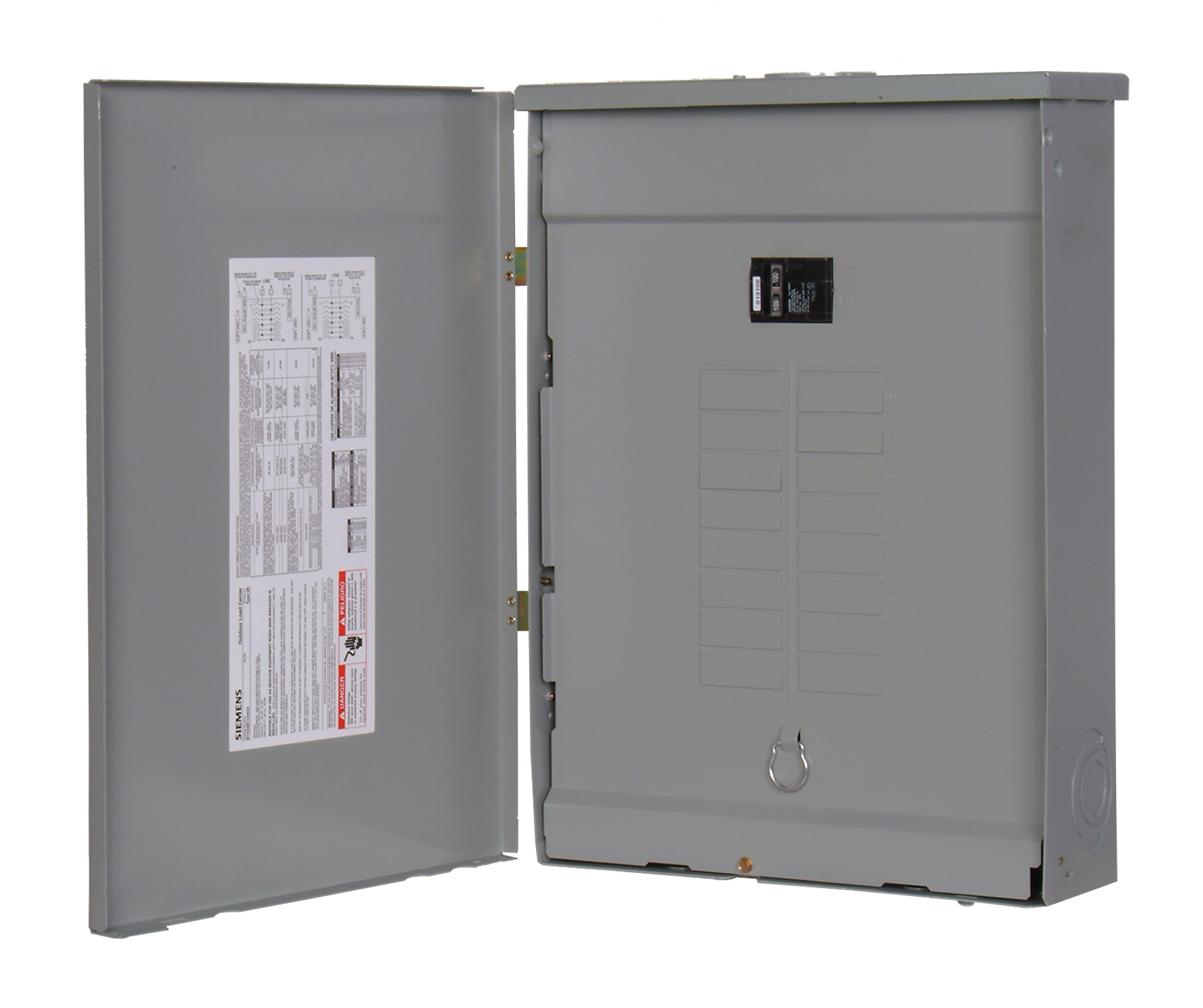 Siemens 100-Amp 20-Spaces 20-Circuit Outdoor Main Breaker Load Center ...