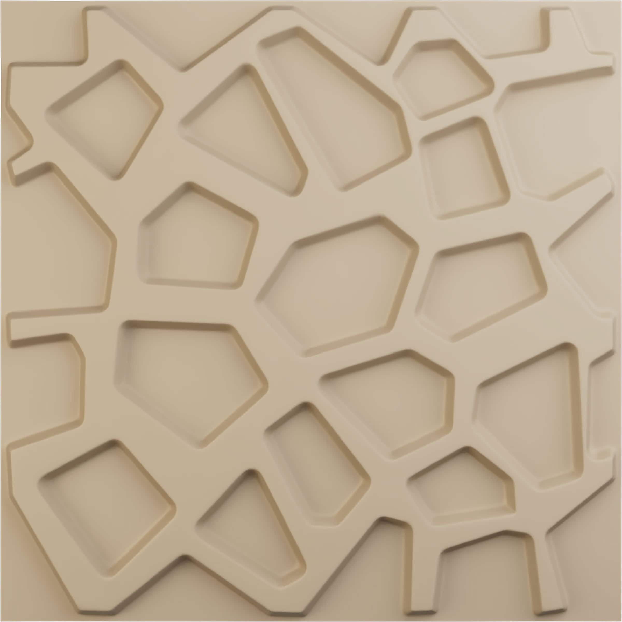 Ekena Millwork WP20X20DUGBE 19-5/8-in x 19-5/8-in Embossed Paintable/Stainable Brown/Tan PVC Wall Panel ( 2.67-sq ft )