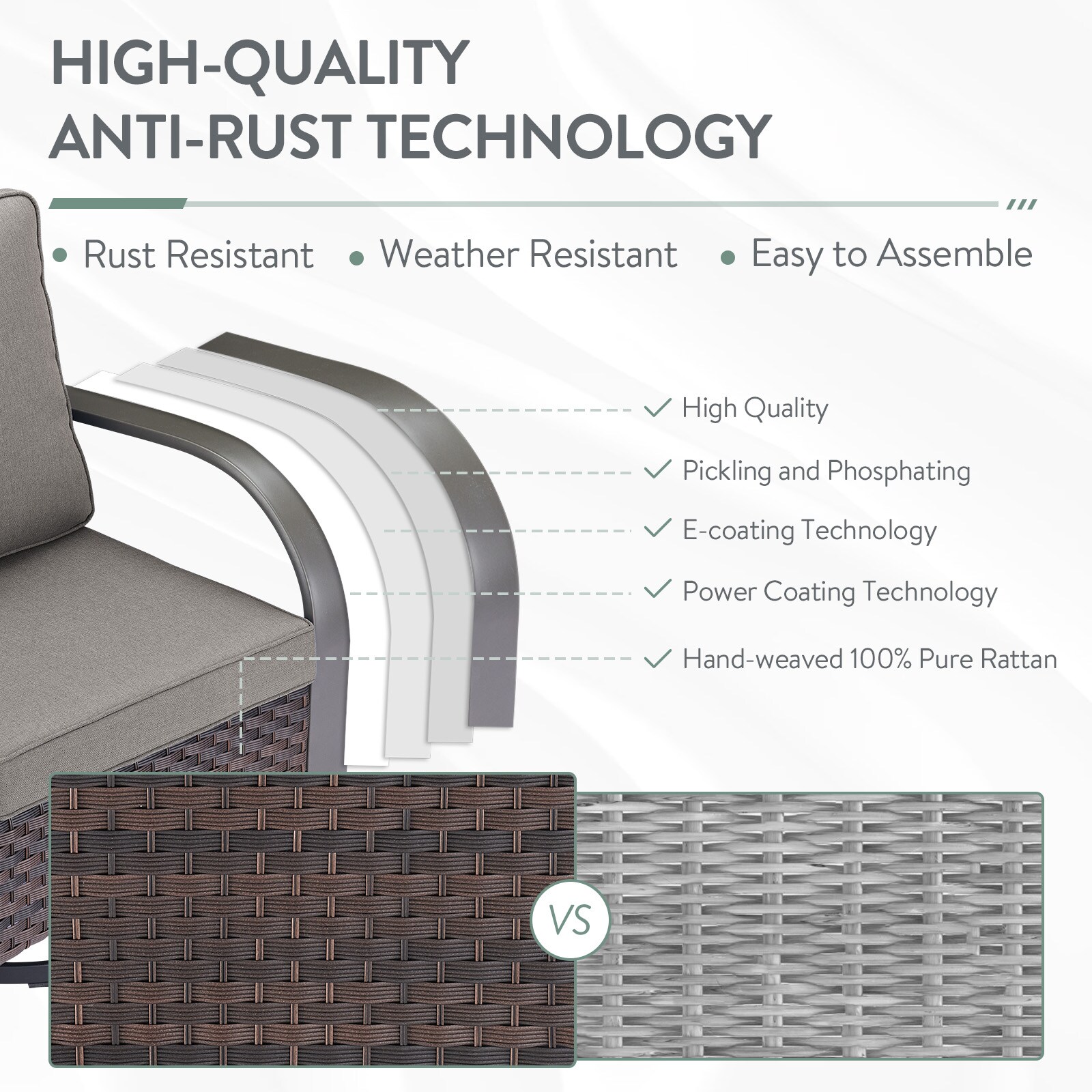 Jeehope PATZB20-3 Patio-Conversation-Sets - View #5