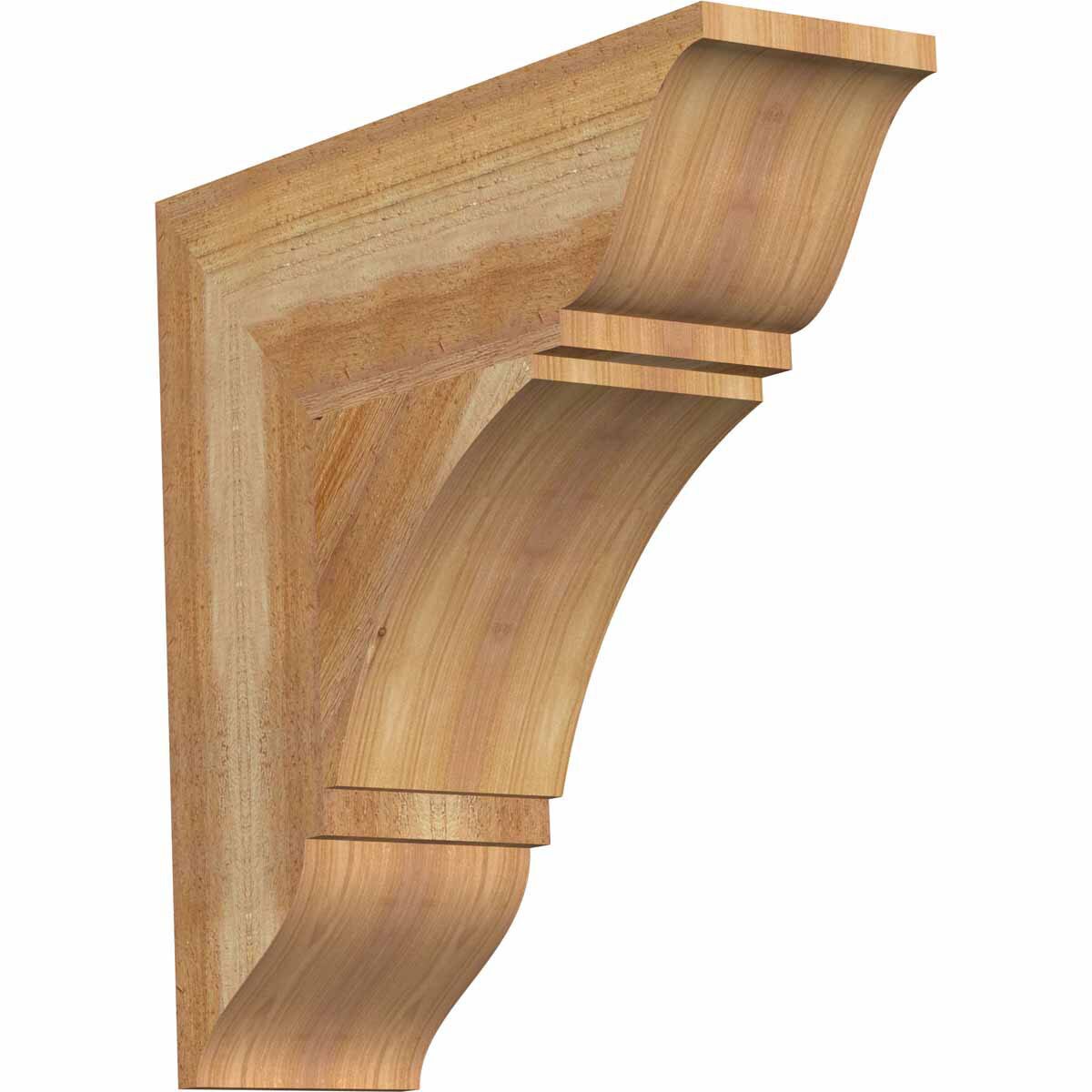 Ekena Millwork BKT06X20X20THR01RWR Thorton traditional rough sawn 6-in x 20-in x 20-in Western red cedar Brown Wood Standard bracket