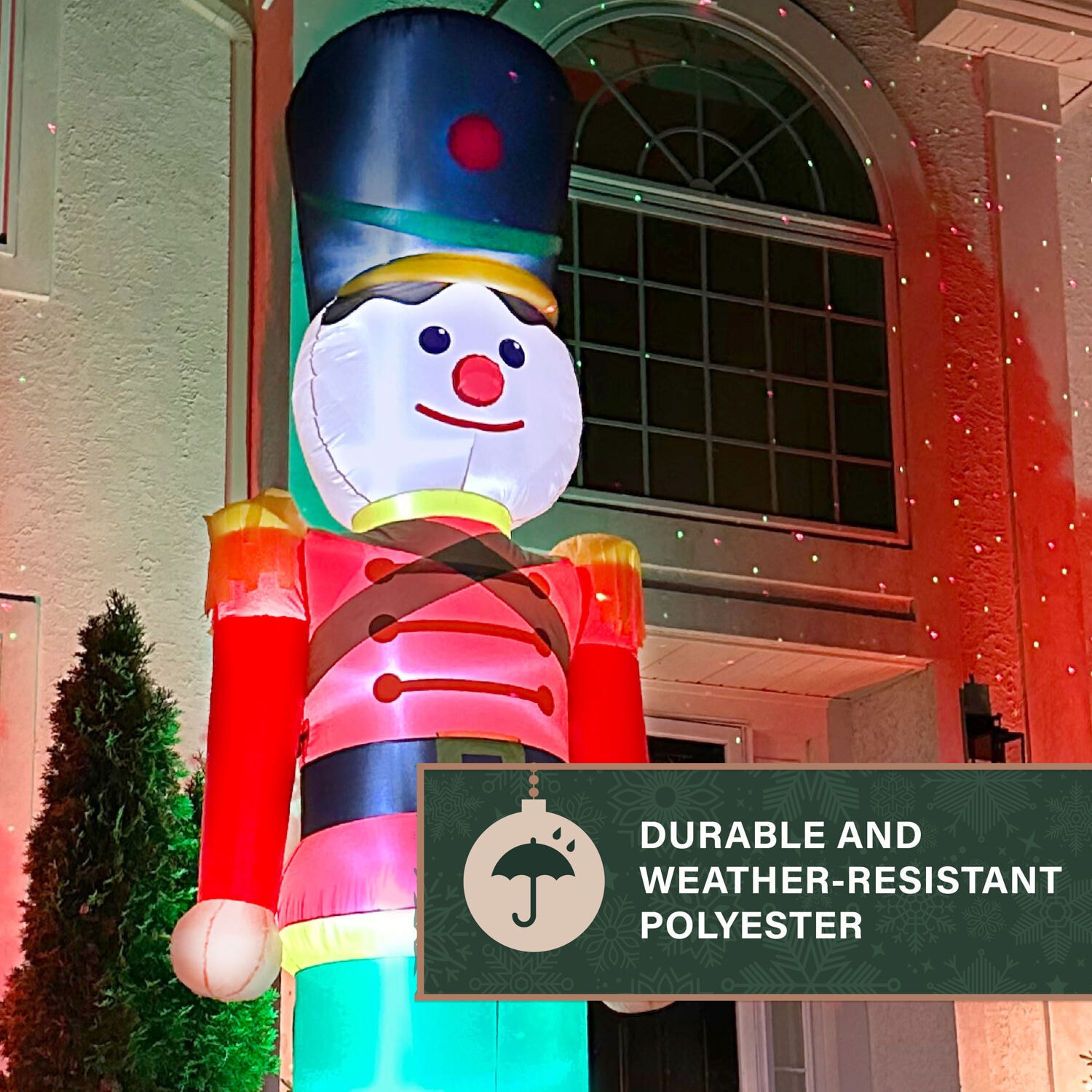 12-Foot Multicolor Polyester Pre-lit Nutcracker Christmas Inflatable