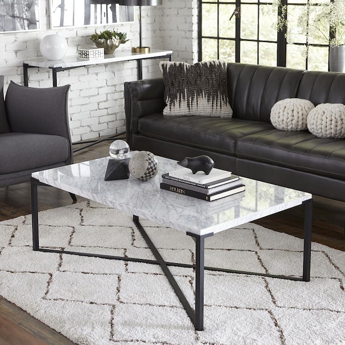 Modus Furniture Saxon Natural Carrara, Marble Coffee Table Top Replacement