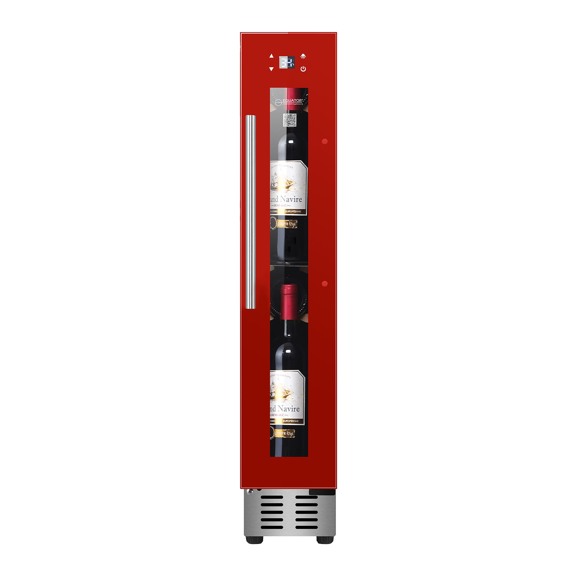 Equator Advanced Appliances WR 09 RED 5.90-Inches W 9 -Bottles Red Built-in/Freestanding Indoor Wine Cooler