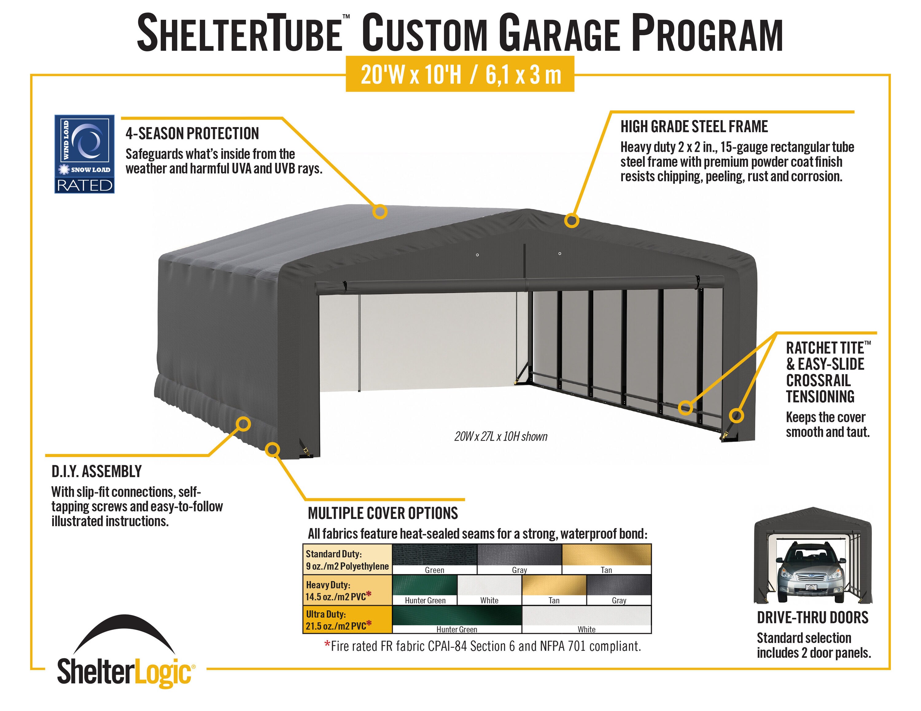 ShelterLogic 20-ft x 18-ft Metal 2-car Garage Building in the Garage 