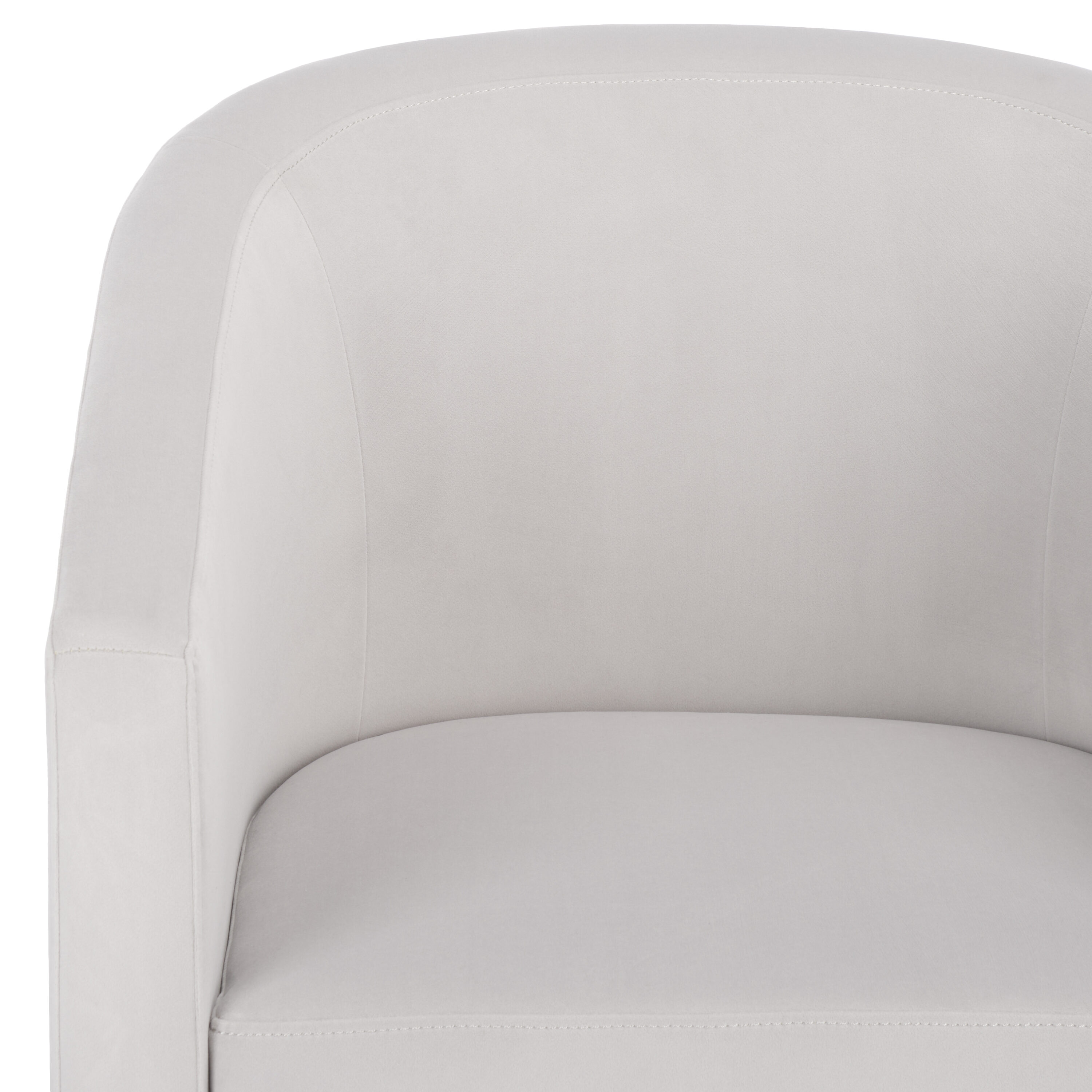 Elysian Light Grey Velvet Barrel Accent Chair