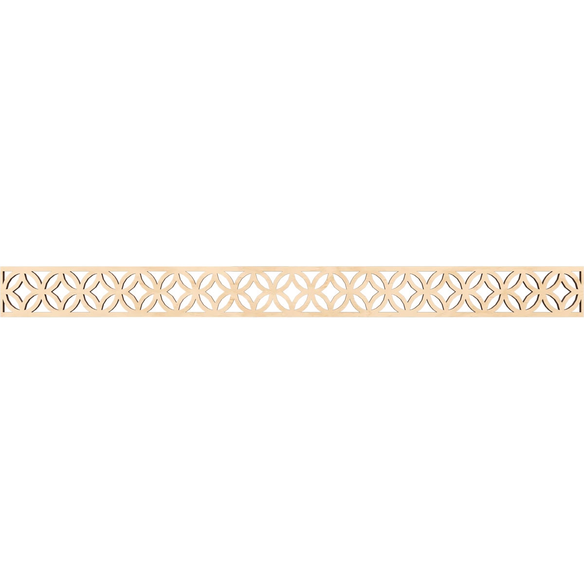 Ekena Millwork MLDB04X46CROBI Crosby Fretwork Flat Trim 4-in x 3.87-ft Birch Brown Unfinished 2156035 Pierced Wall Panel Moulding