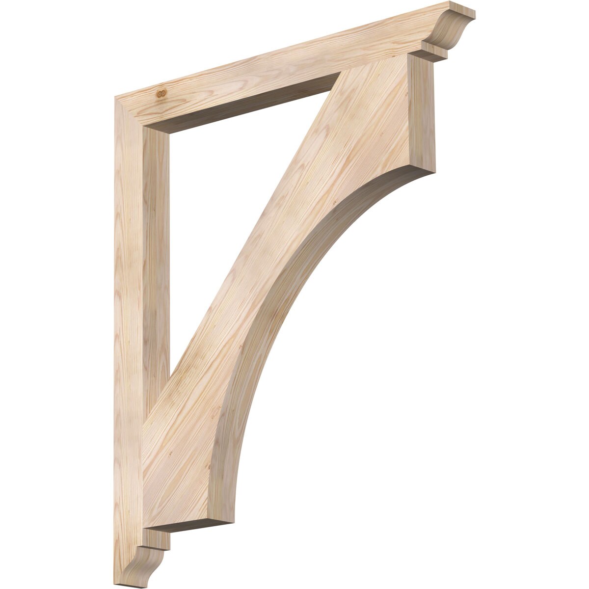 Ekena Millwork BKT04X38X44WTL01SDF Westlake traditional smooth 3-1/2-in x 38-in x 44-in Douglas fir Brown Wood Standard bracket