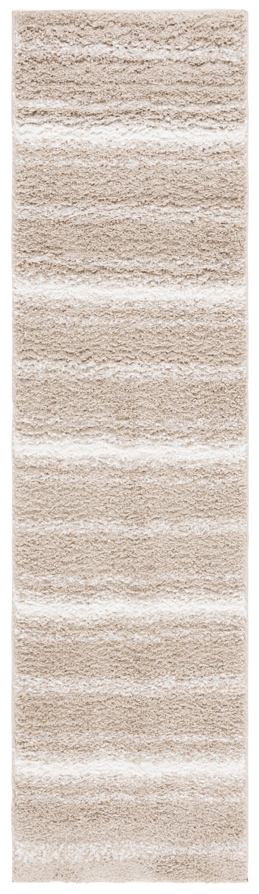 Safavieh BSP252B-28 2 x 8 (ft) Loomed Polyester/Polypropylene Beige/Ivory Rectangular Indoor Stripe Mid-Century Modern Runner rug