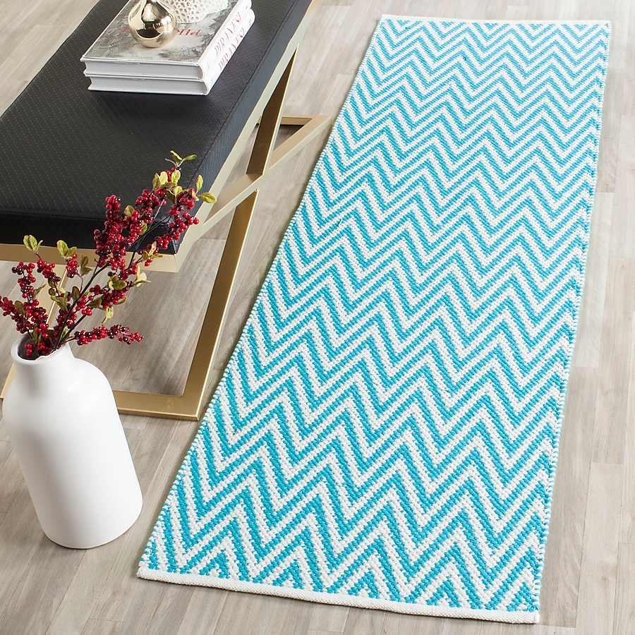 Safavieh Montauk Caswell 2 x 7 Blue/Ivory Indoor Chevron Coastal Handcrafted Runner Safavieh Montauk Caswell 2 x 7 Blue/Ivory Indoor Chevron Coastal Handcrafted Runner
