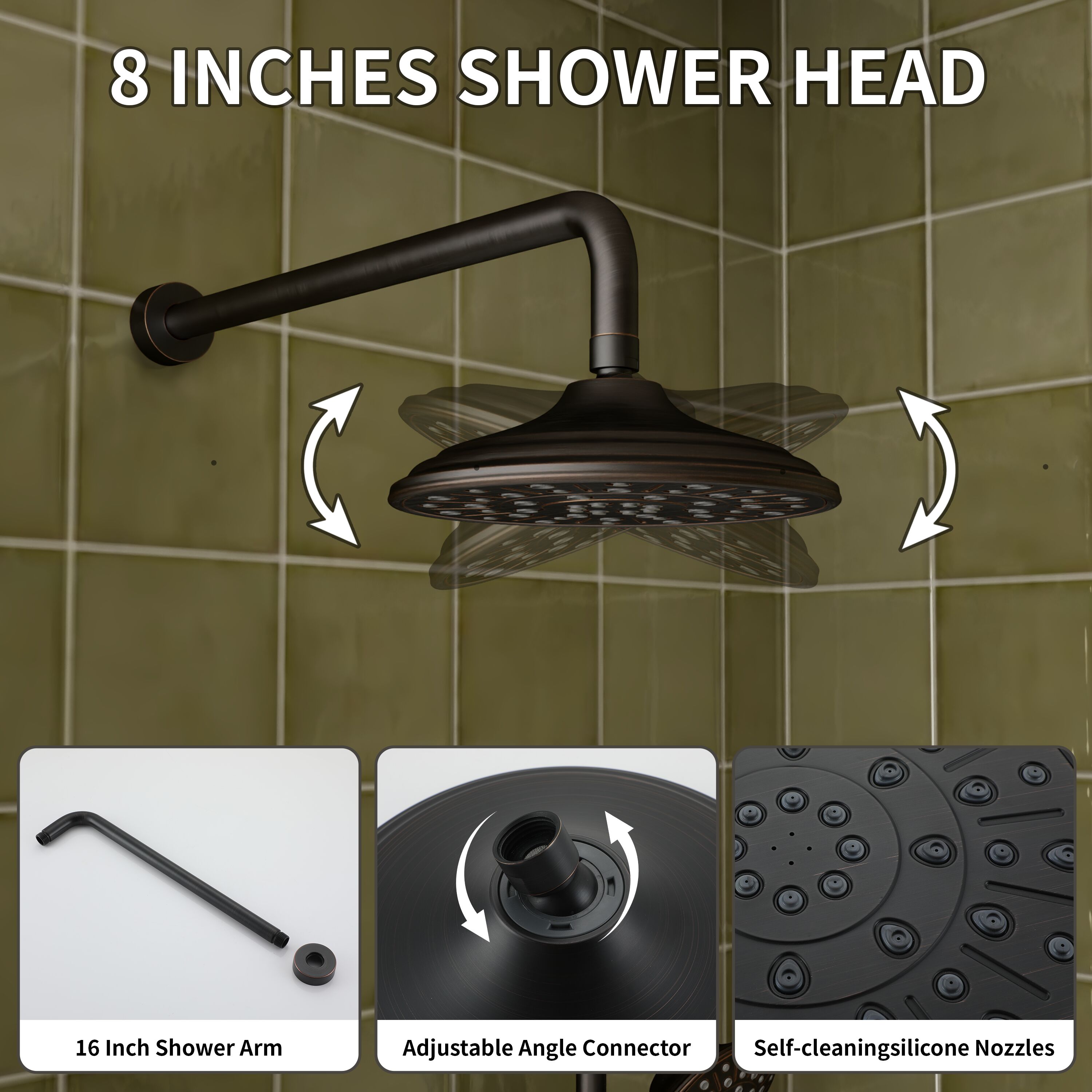 CASAINC OY-93A1203-MB Showerhead-Bar-Panels - View #8