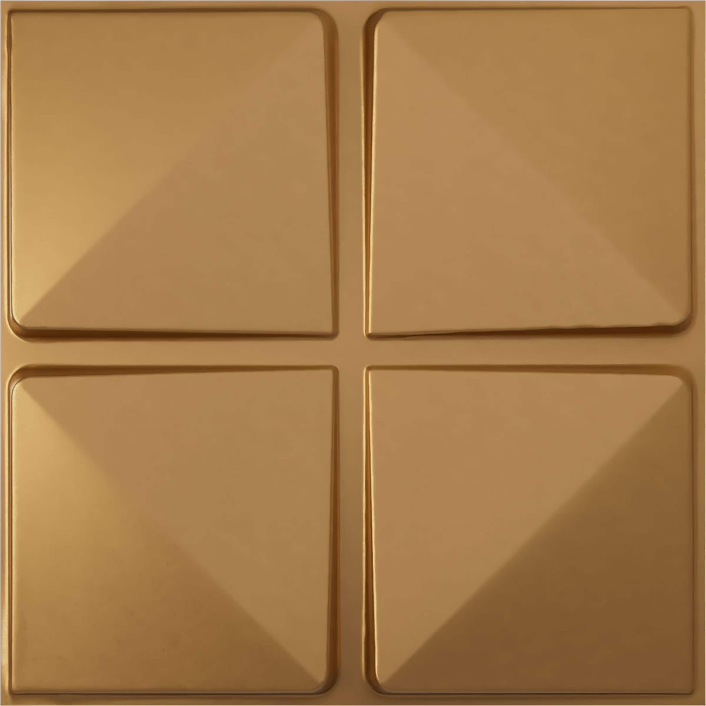 Ekena Millwork WP20X20EDBGL-CASE-12 19-5/8-in x 19-5/8-in Embossed Paintable/Stainable Gold PVC Wall Panel ( 12 -Pack, Covers 32.04 )