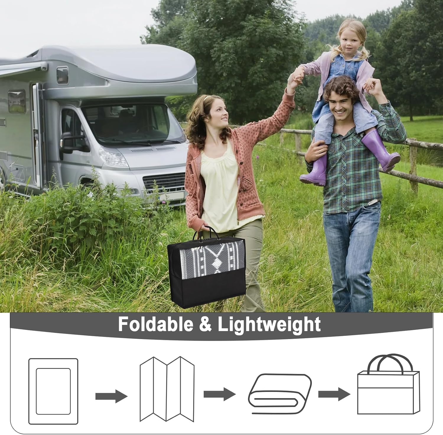 IdealHouse 10x20 FT Outdoor Waterproof RV Rugs for Outside/ Reversible ...