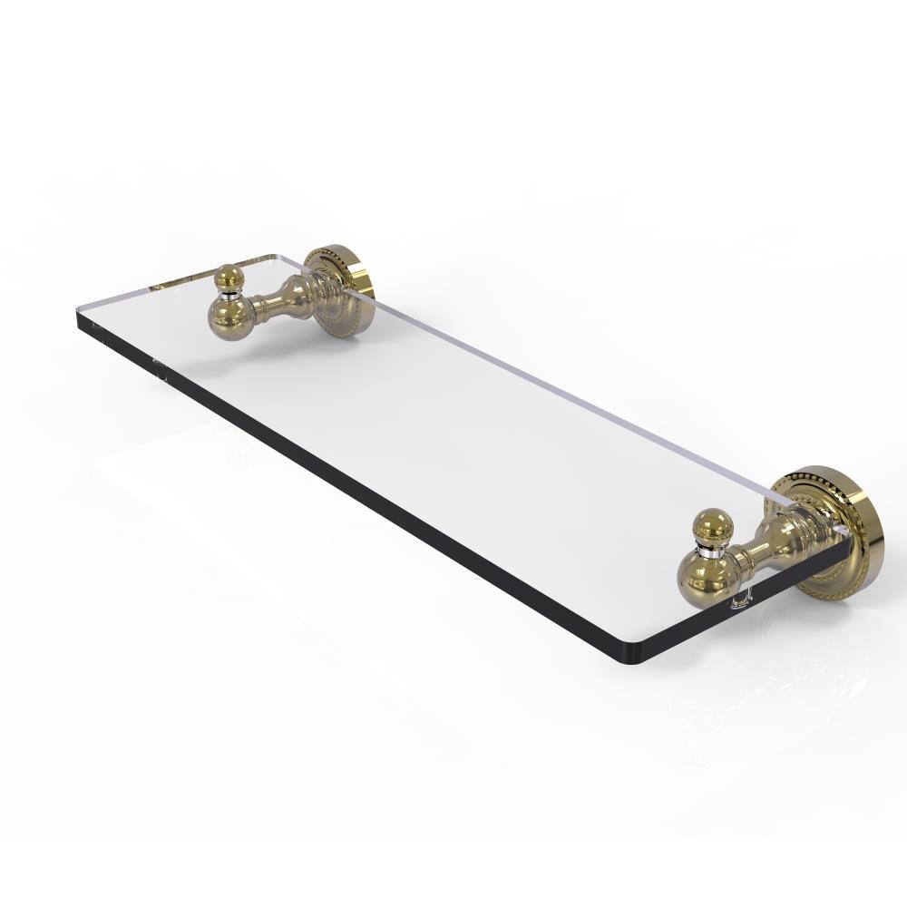 Allied Brass DT-1/16-UNL Dottingham Unlacquered Brass Wall mount Bathroom Shelf ( 16-in x 3-in x 5-in )