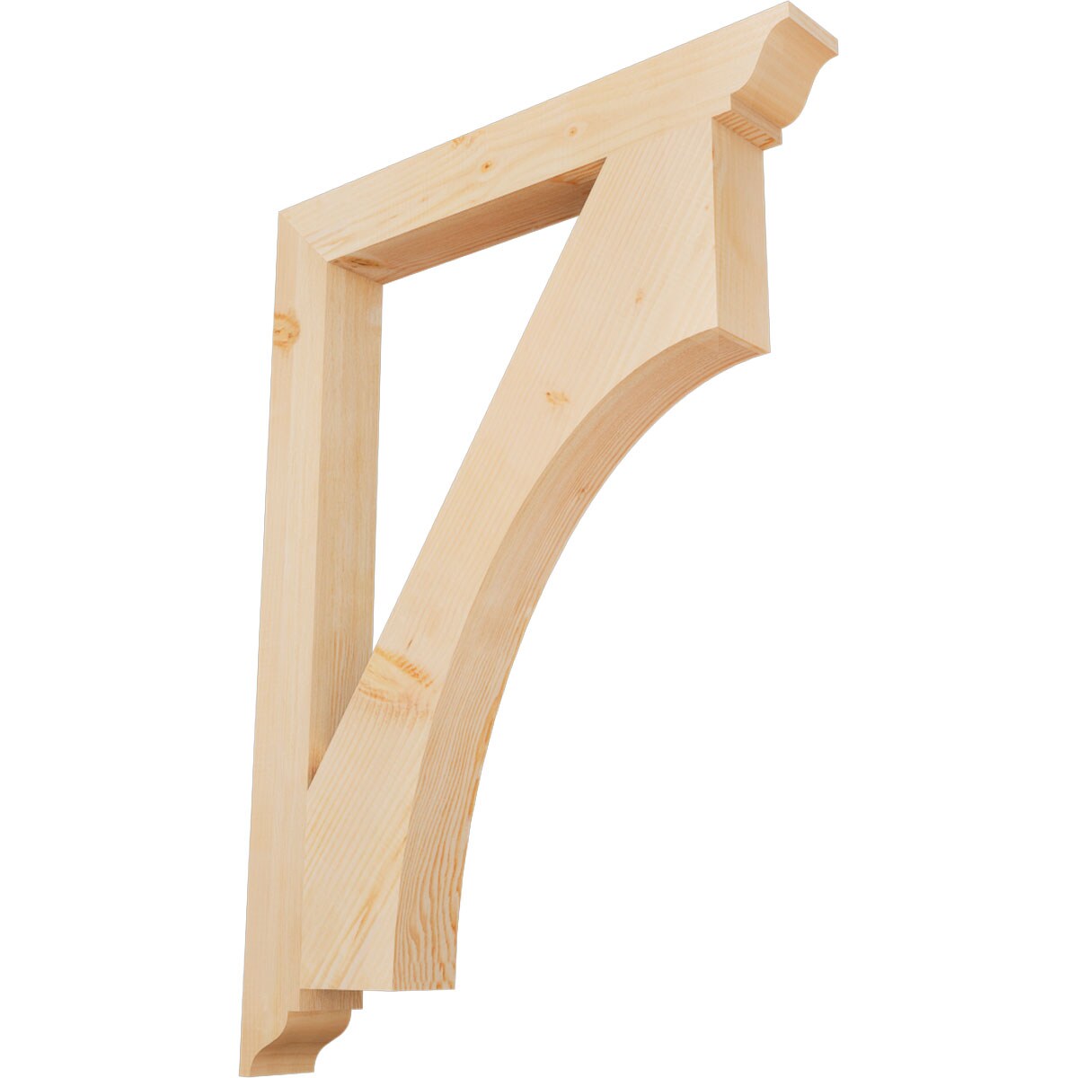Ekena Millwork BKT04X32X44WTL01SDF Westlake traditional smooth 3-1/2-in x 32-in x 44-in Douglas fir Brown Wood Standard bracket