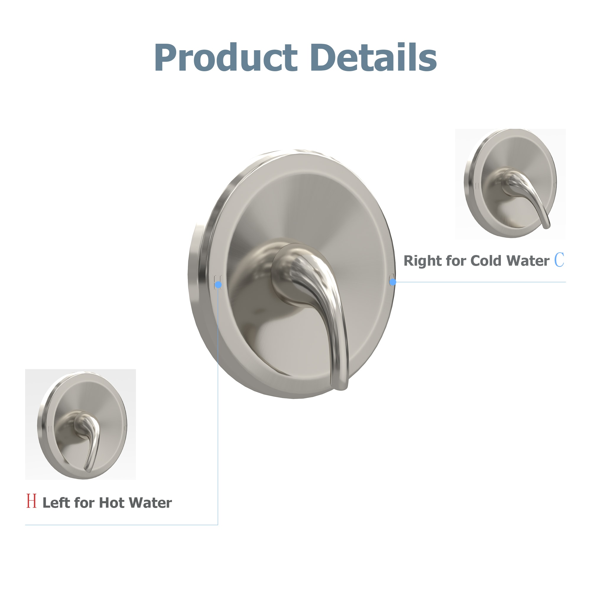 Mondawe AM-SC418A-CH Showerhead-Bar-Panels - View #7