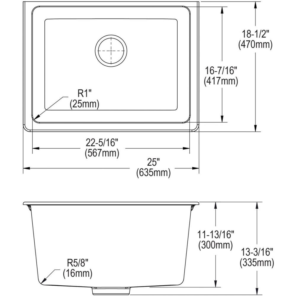 Elkay Quartz Classic Undermount 25-in x 18.5-in Putty Single Bowl ...