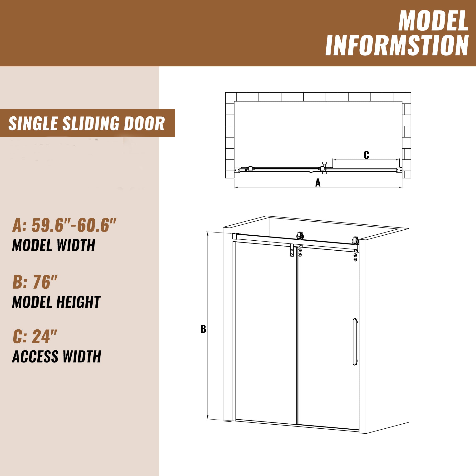 Boyel Living BL-GN12-6076MB Shower-Doors - View #2