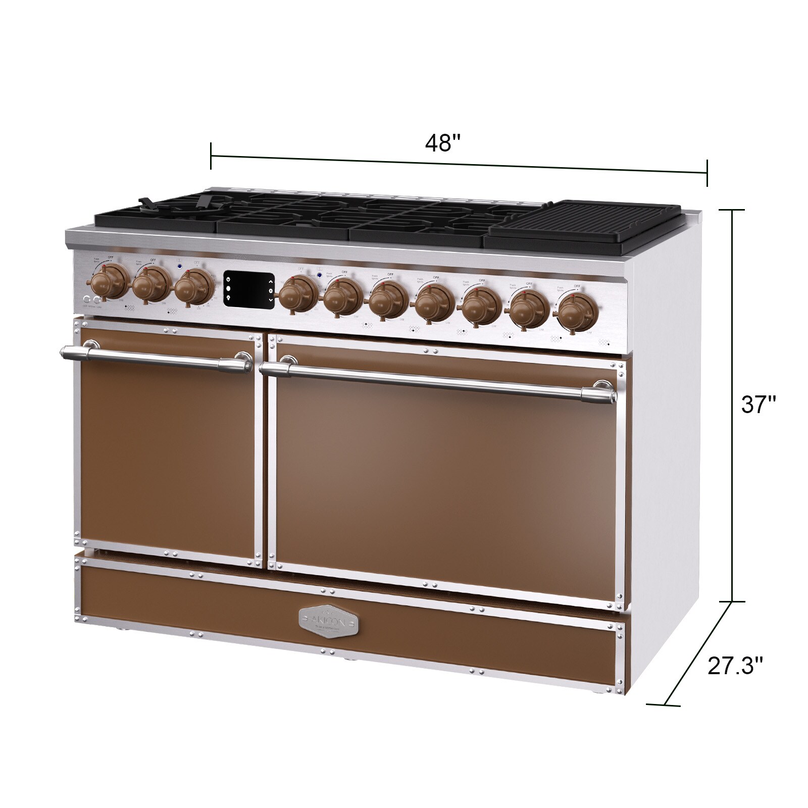 Akicon AK-G48N05A-CFSCFSB3 Double-Oven-Gas-Ranges - View #2