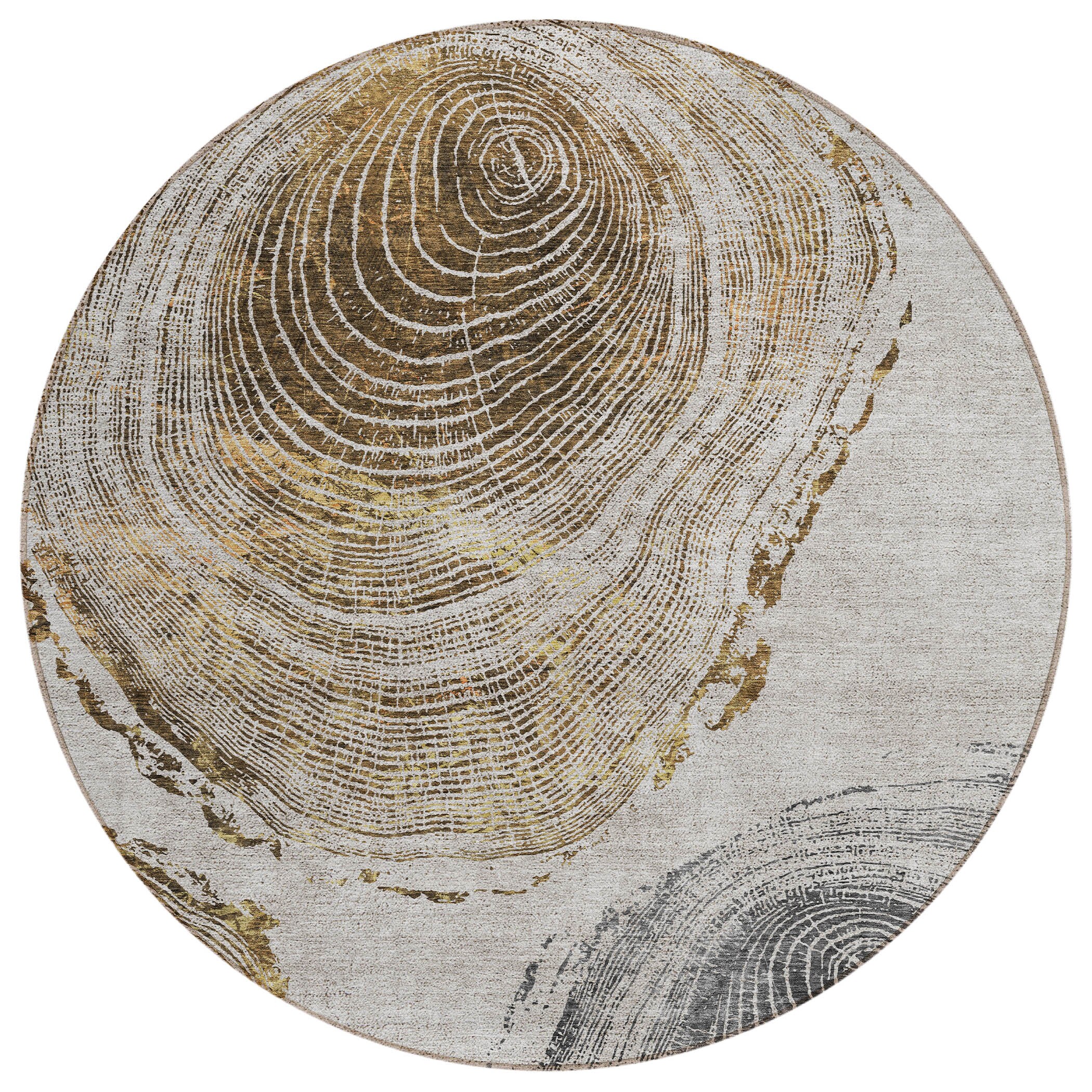Addison Rugs ACN713TP8RO Chantille ACN713TP 8 x 8 (ft) Polyester Taupe Round Indoor/Outdoor Geometric Machine washable Area rug