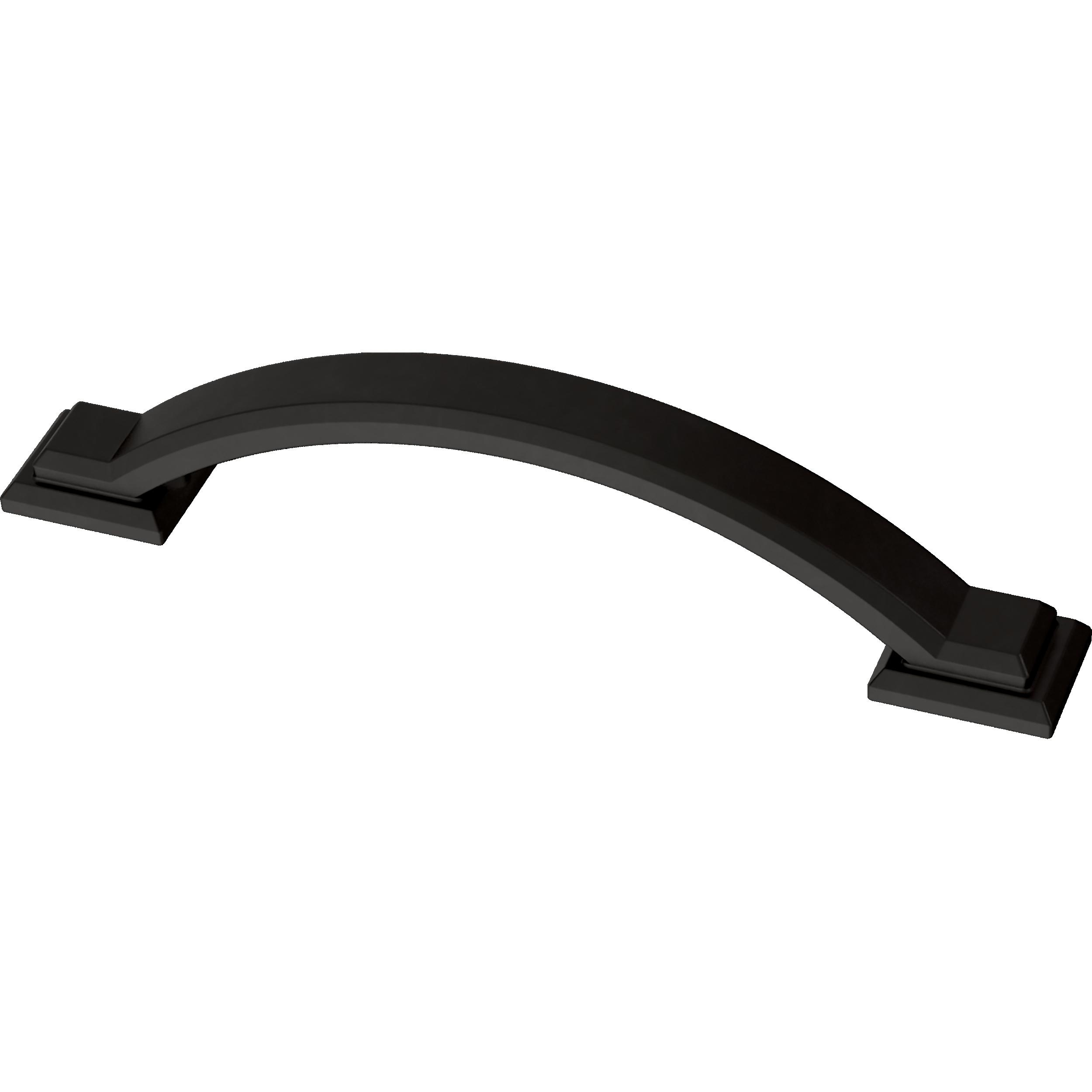allen + roth P43804W-FB-C Eugene 3-3/4-in , 96mm Center to Center Matte Black Arch Bar