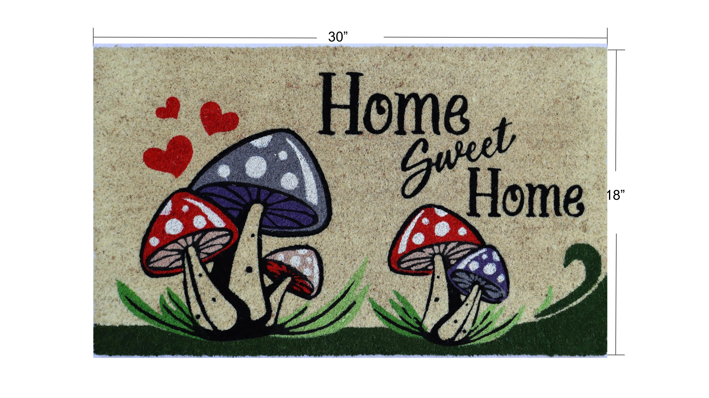 Home Sweet Home Multicolor Coir Outdoor Doormat
