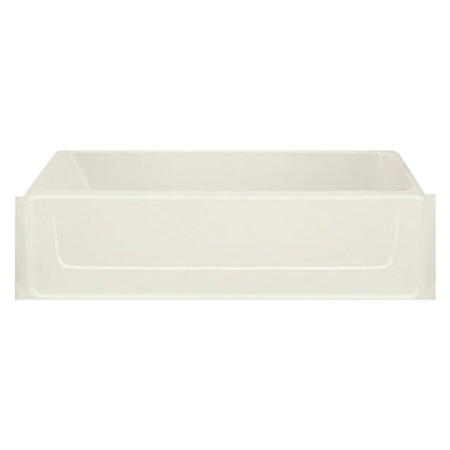 Sterling 61041110-96 All Pro 30.5-in W x 60.25-in L Biscuit Polyresin and Fiberglass Rectangular Left Drain Alcove Soaking Bathtub